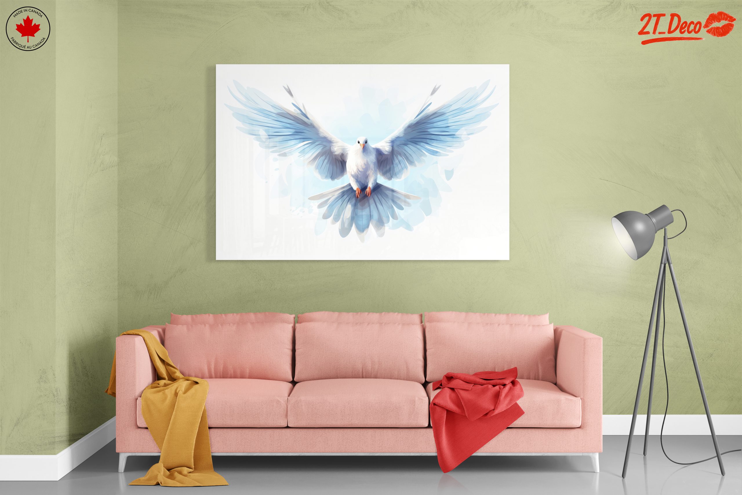 Elegant White Bird in Flight Art - Image 7