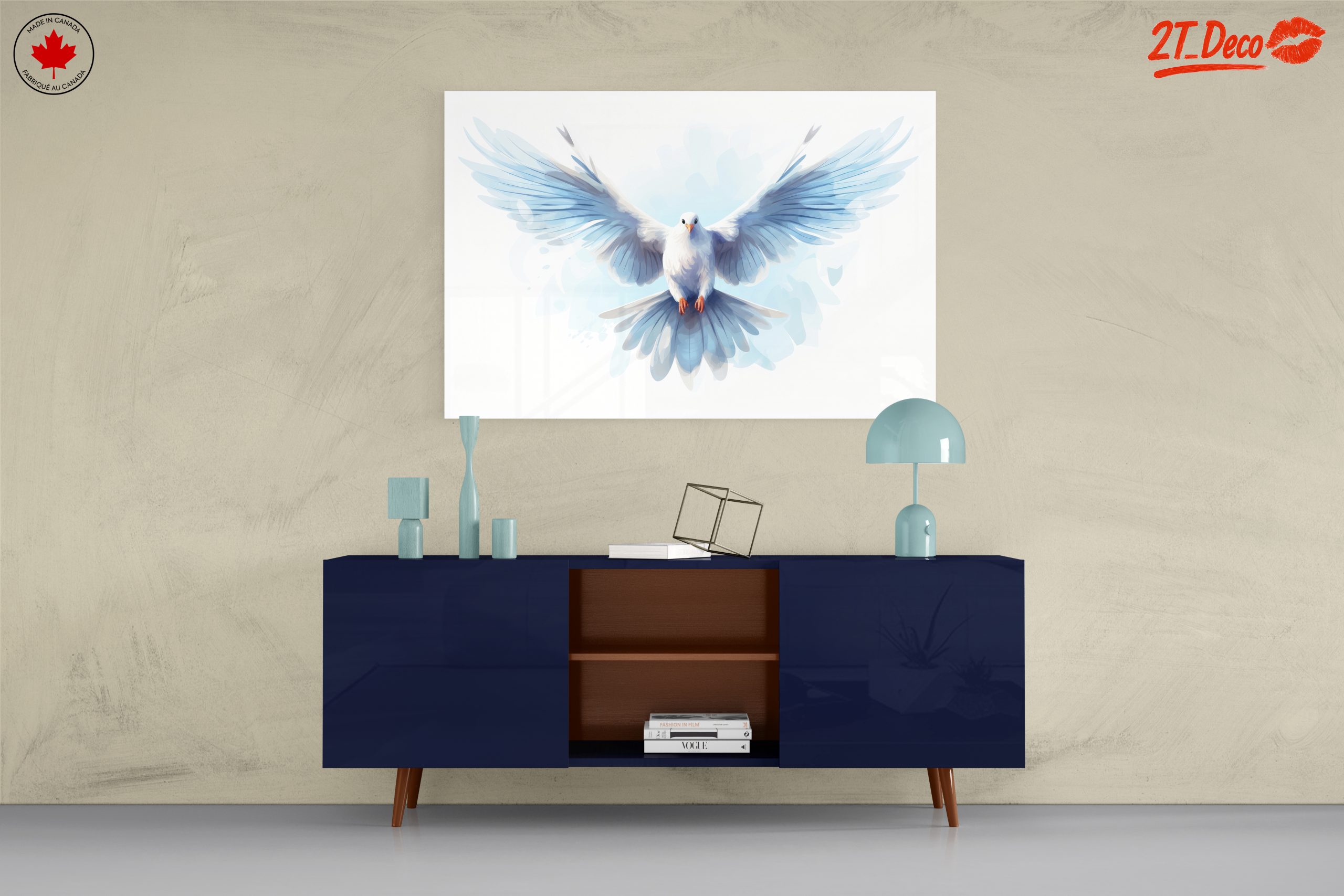 Elegant White Bird in Flight Art - Image 8