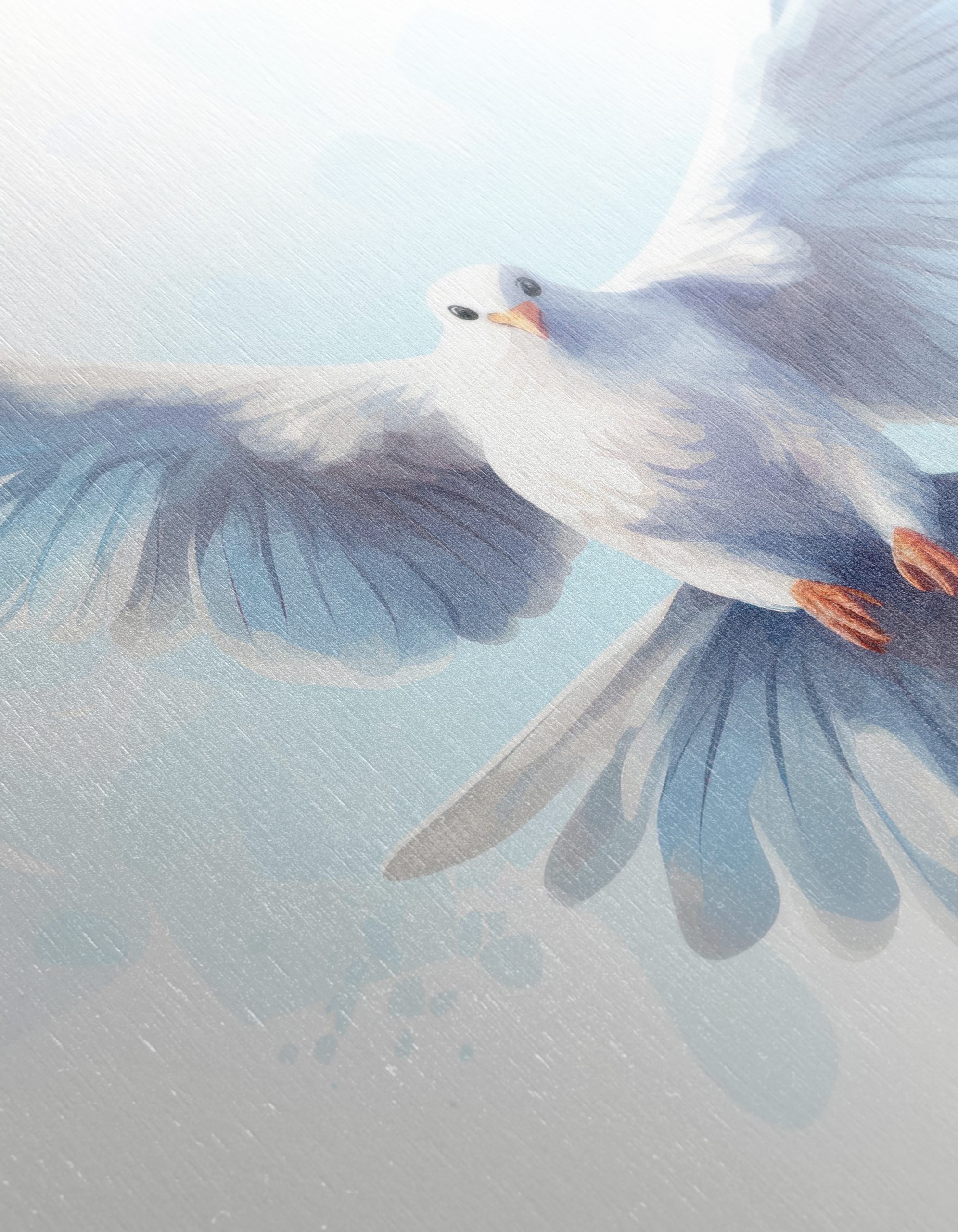 Elegant White Bird in Flight Art - Image 12