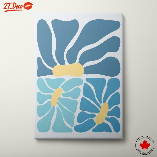 Abstract Floral Shapes in Blue 2