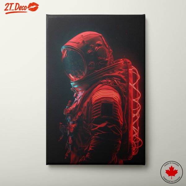 Neon Astronaut in Vibrant Space Art