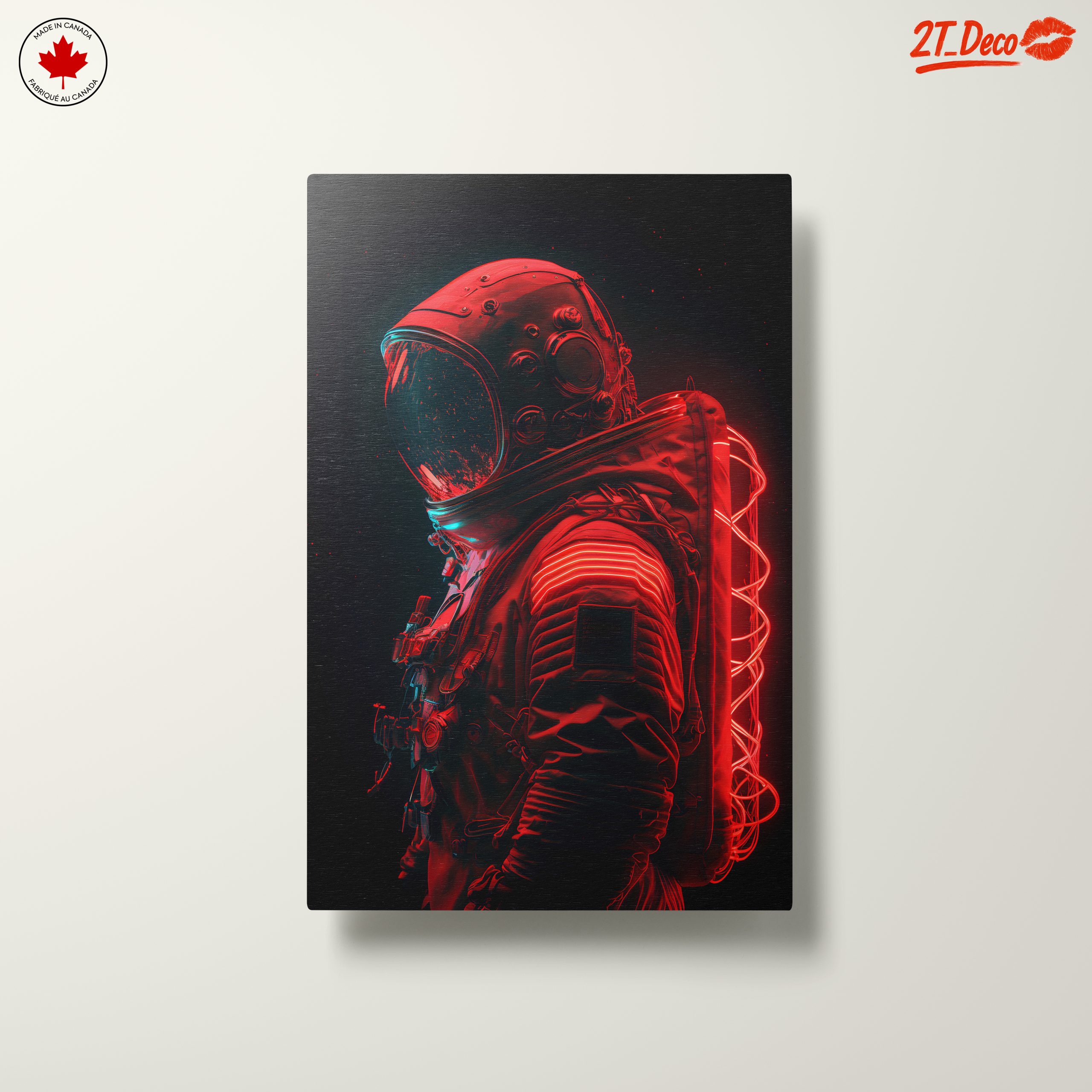 Neon Astronaut in Vibrant Space Art - Image 10