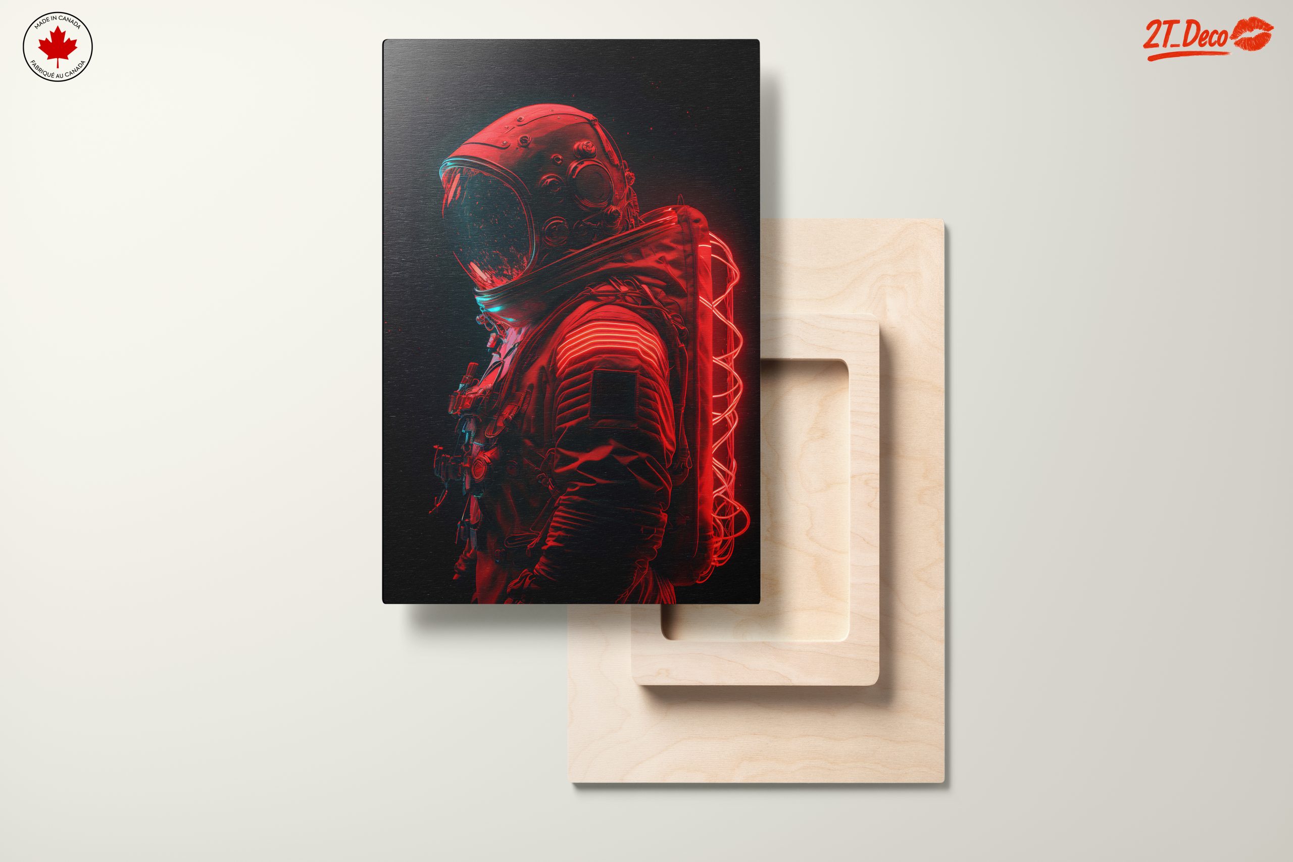 Neon Astronaut in Vibrant Space Art - Image 11