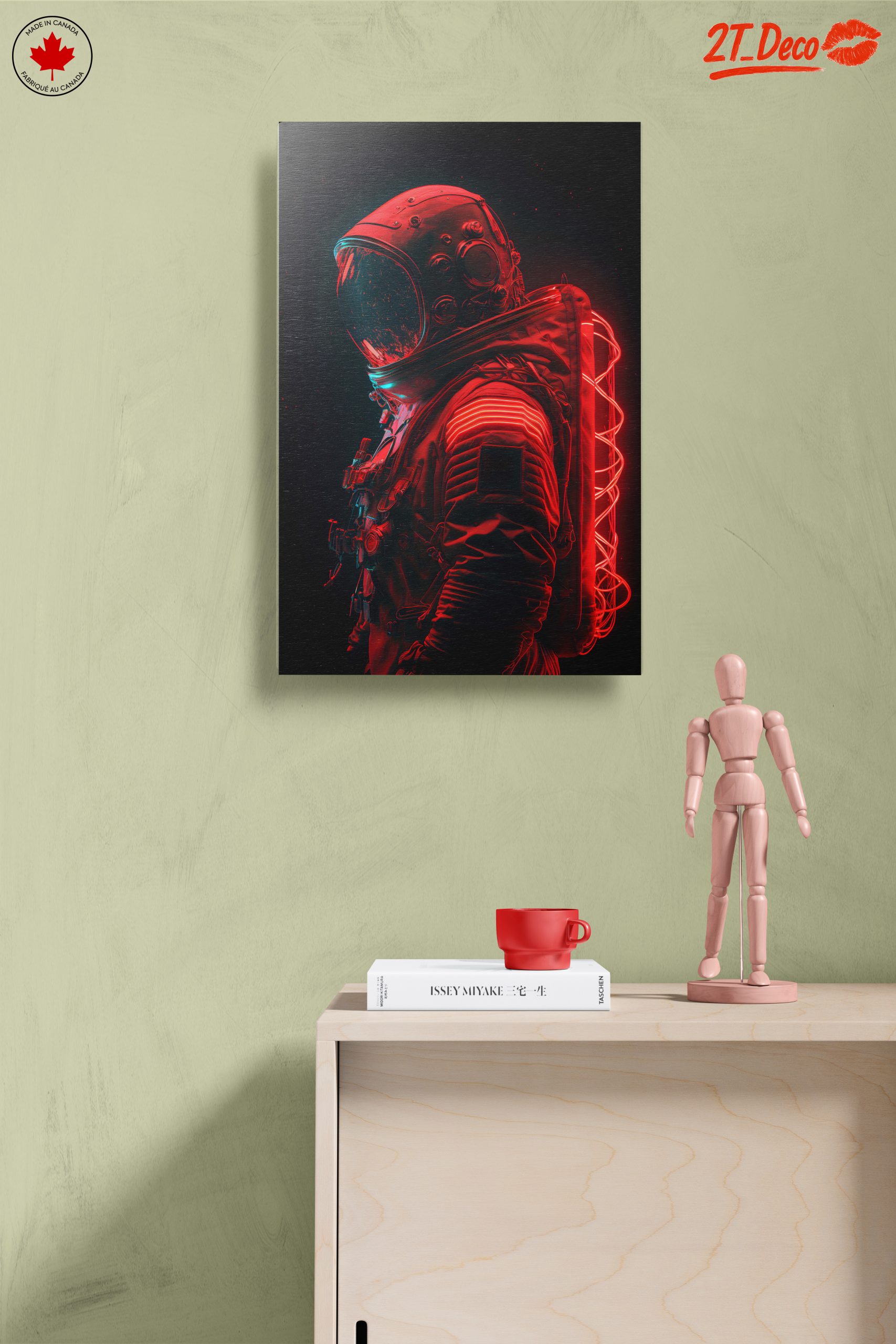 Neon Astronaut in Vibrant Space Art - Image 14