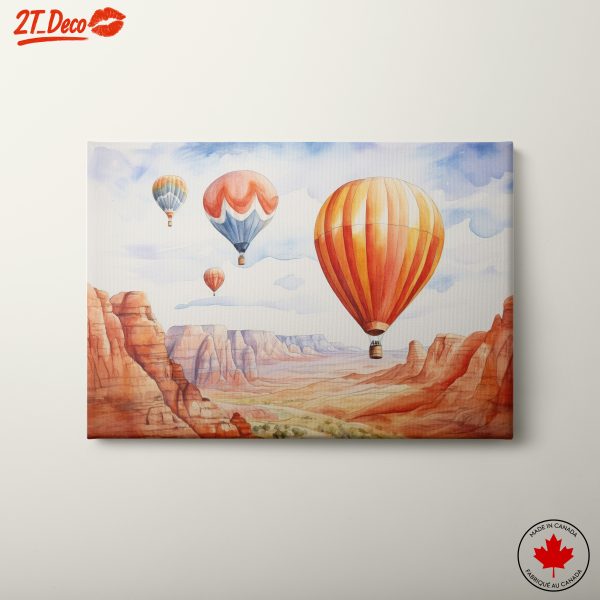 Hot Air Balloons Over a Desert Landscape