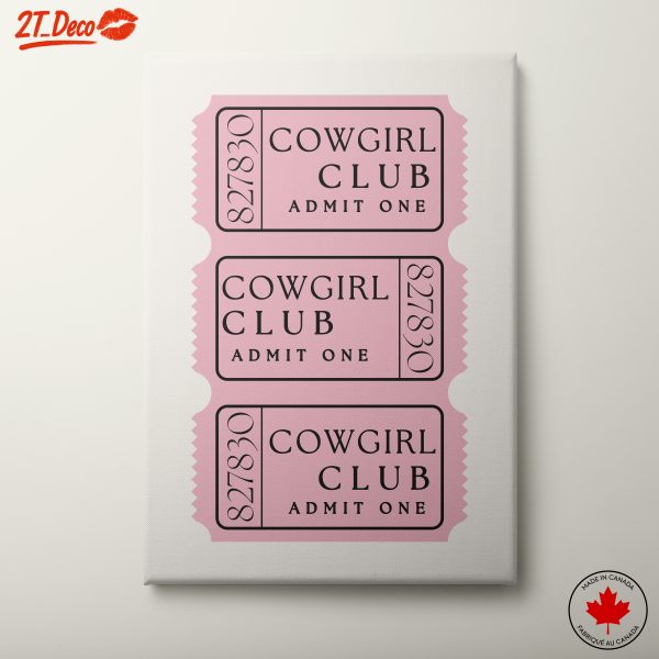 Cowgirl Club Admission Tickets Art