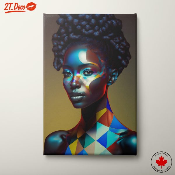 Colorful Abstract Cultural Portrait of a Woman