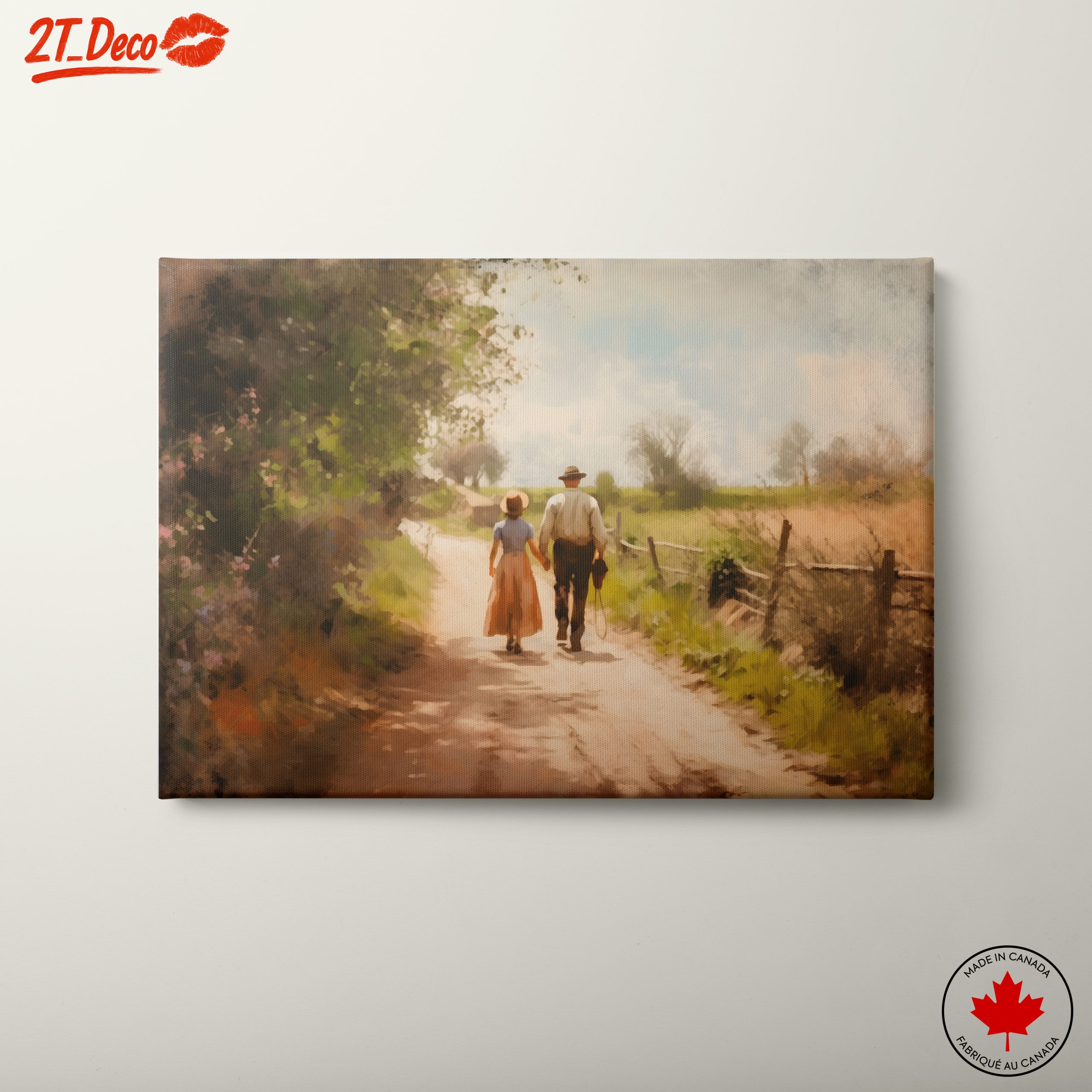 Contemporary Couple Walking in Nature