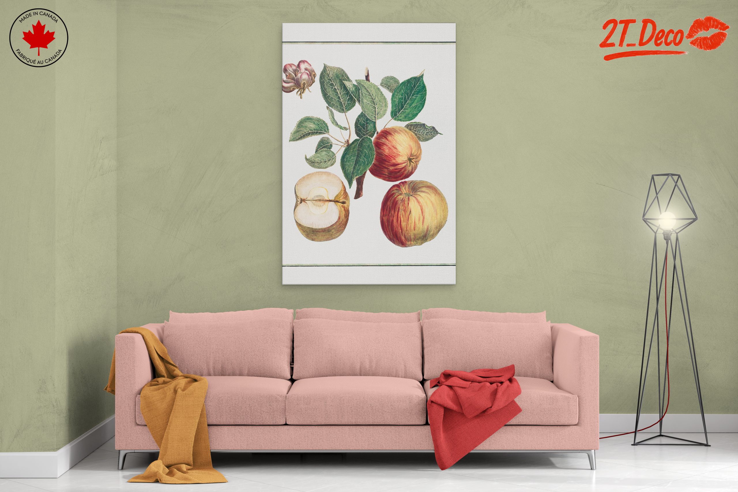 Detailed Botanical Illustration of Apples - Image 2