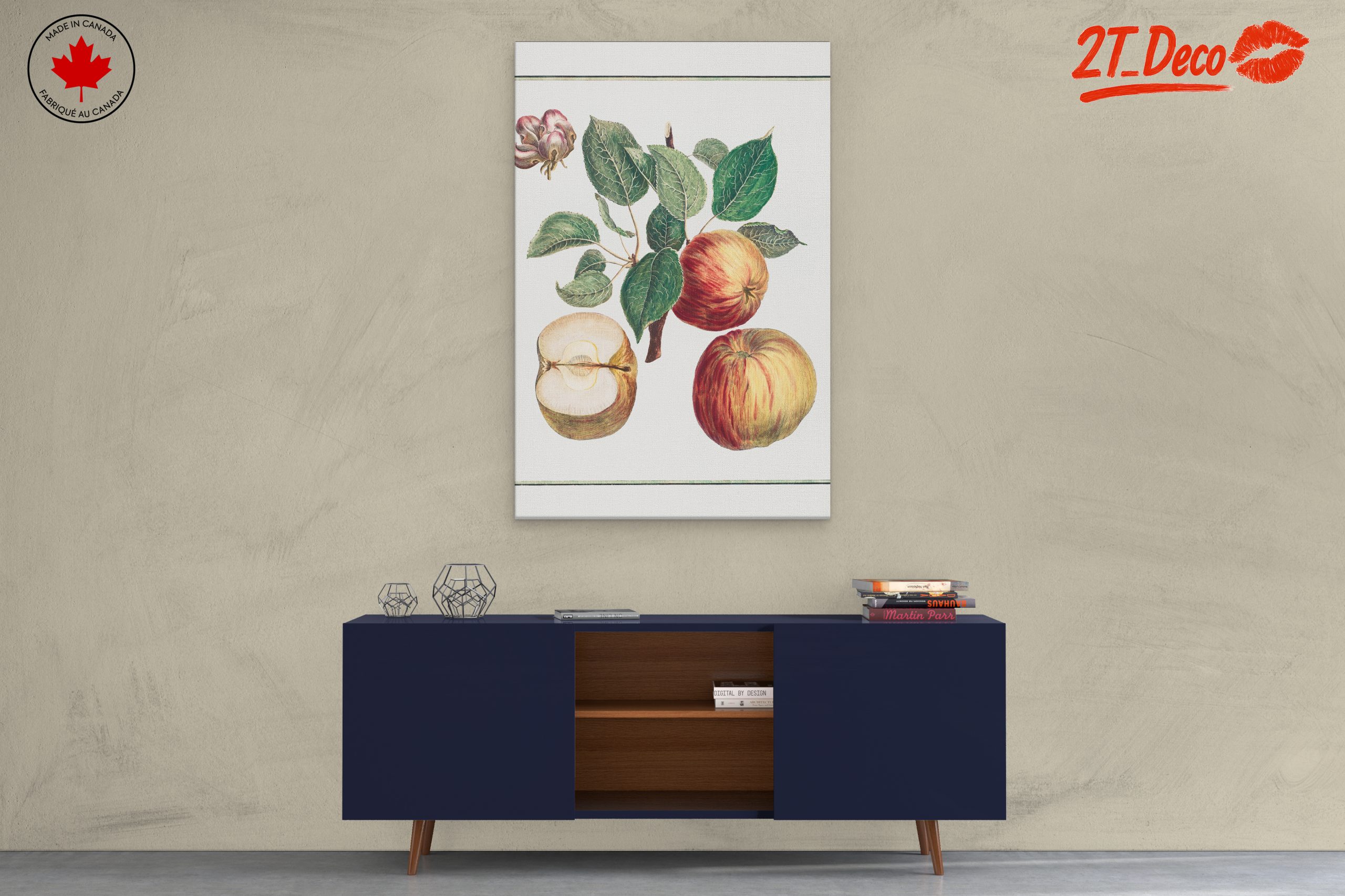 Detailed Botanical Illustration of Apples - Image 3