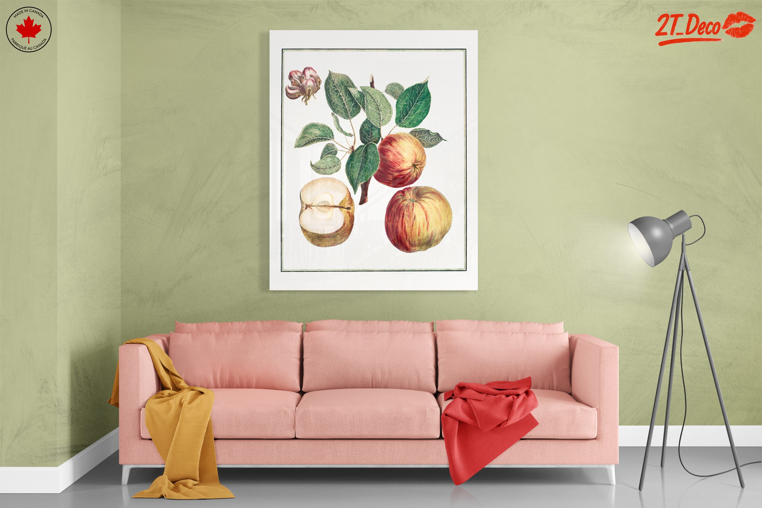 Detailed Botanical Illustration of Apples - Image 7