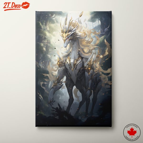 Majestic Fantasy Creature in Enchanted Forest