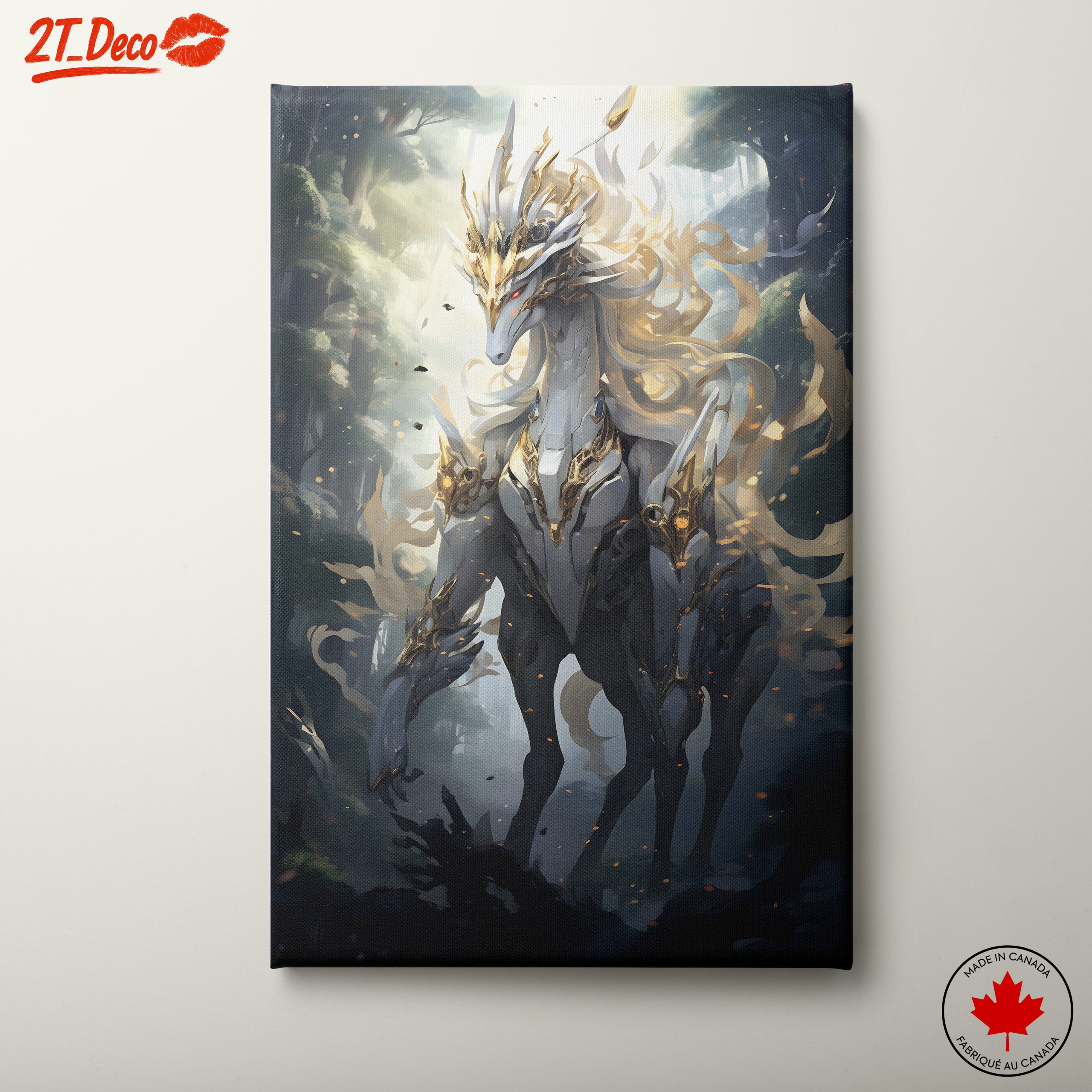 Majestic Fantasy Creature in Enchanted Forest