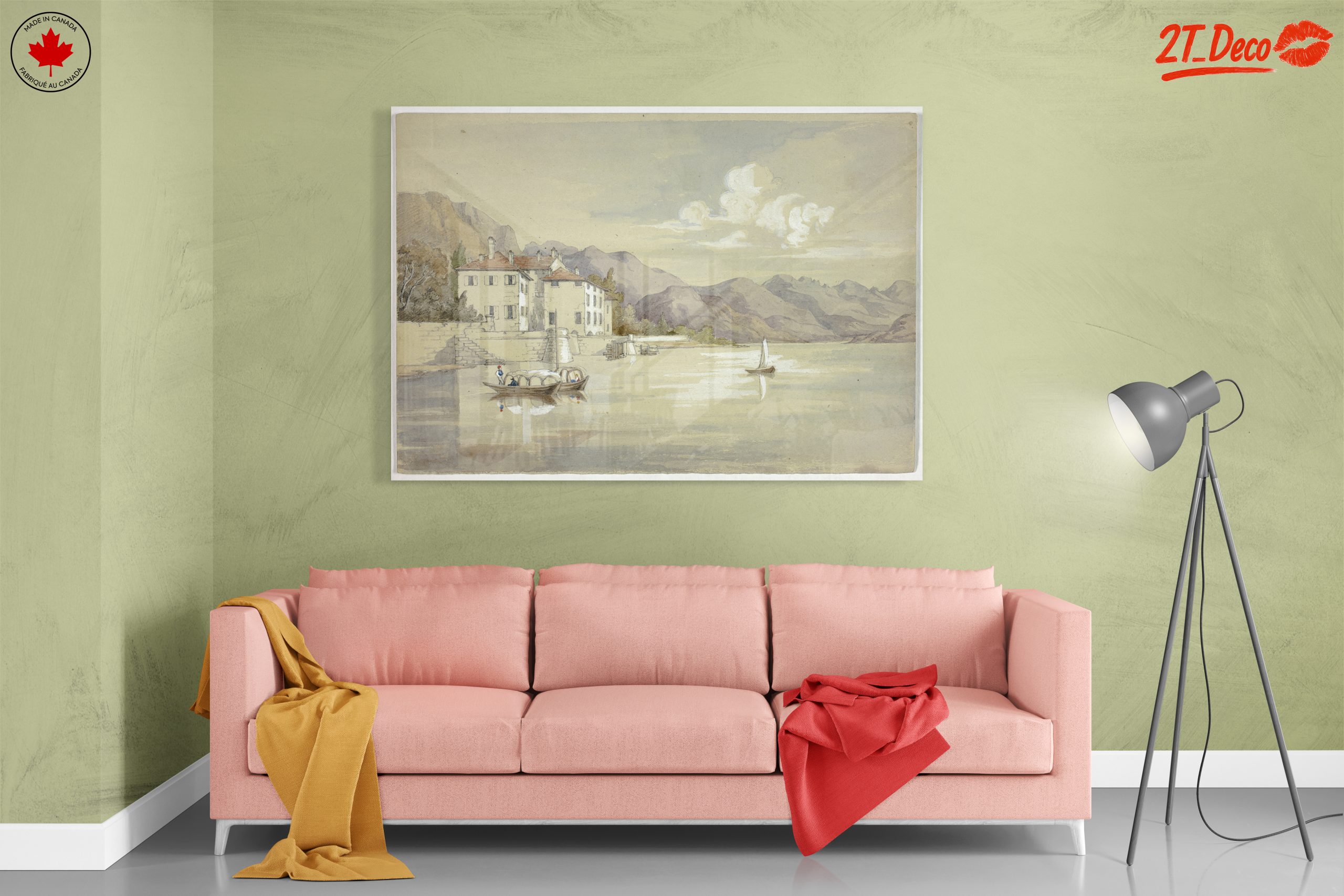 Serene Water Landscape with Mountains - Image 7