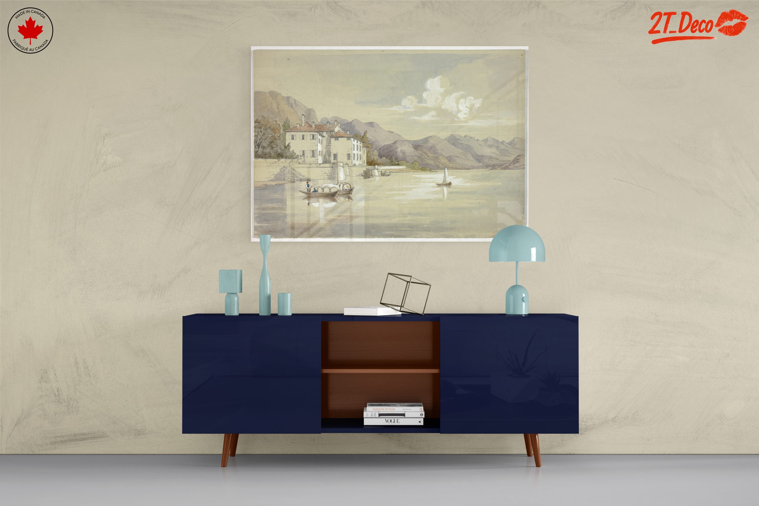 Serene Water Landscape with Mountains - Image 8