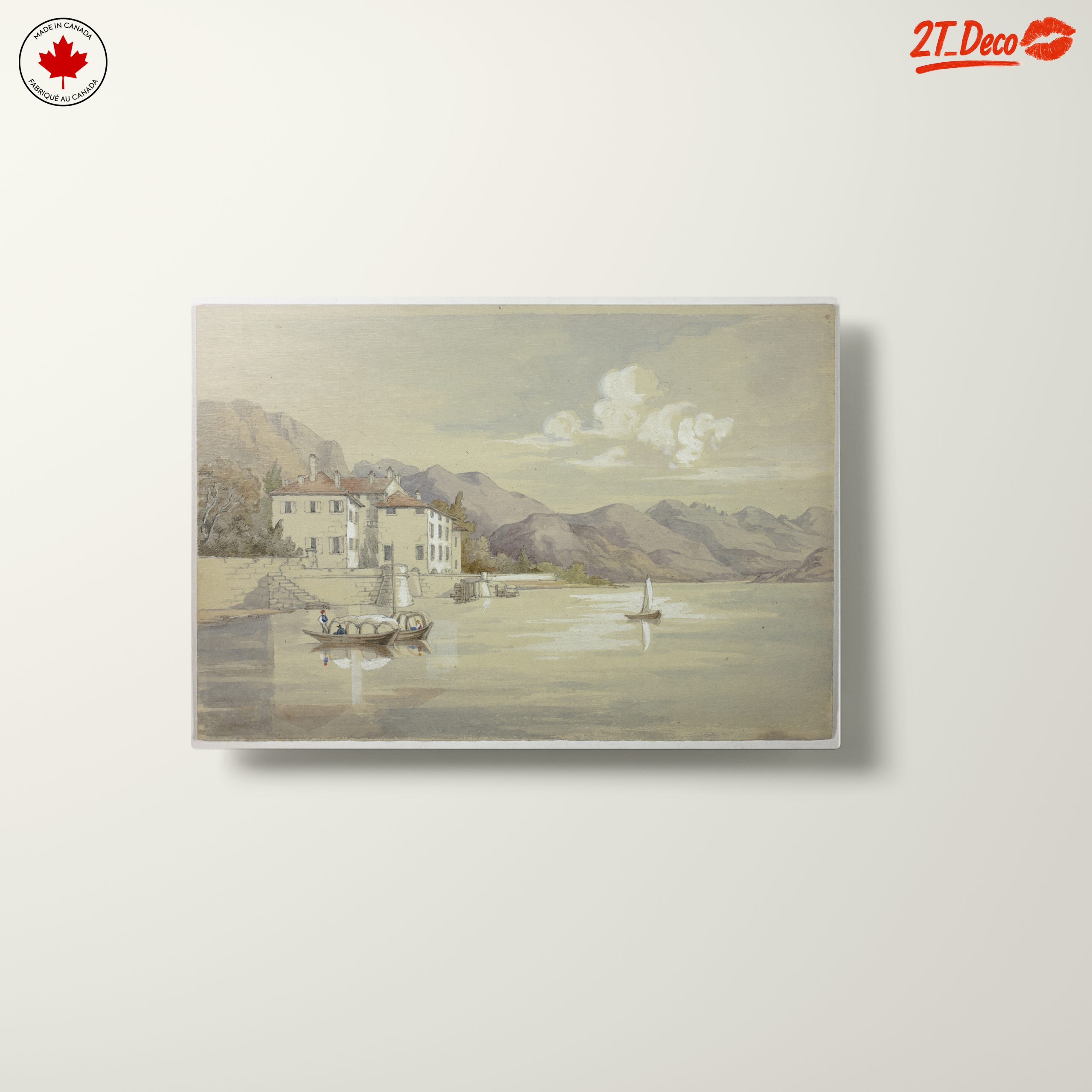 Serene Water Landscape with Mountains - Image 10