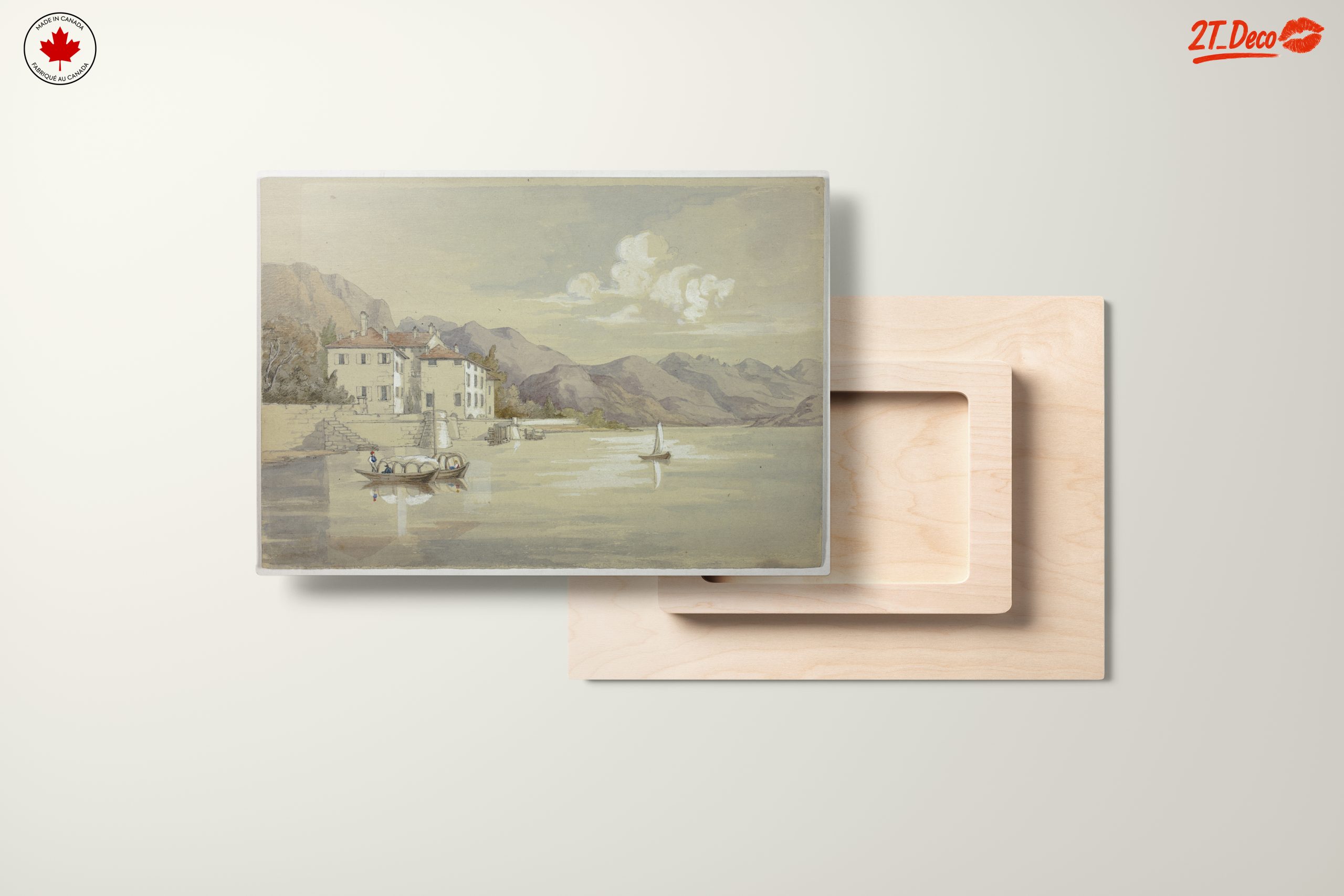 Serene Water Landscape with Mountains - Image 11