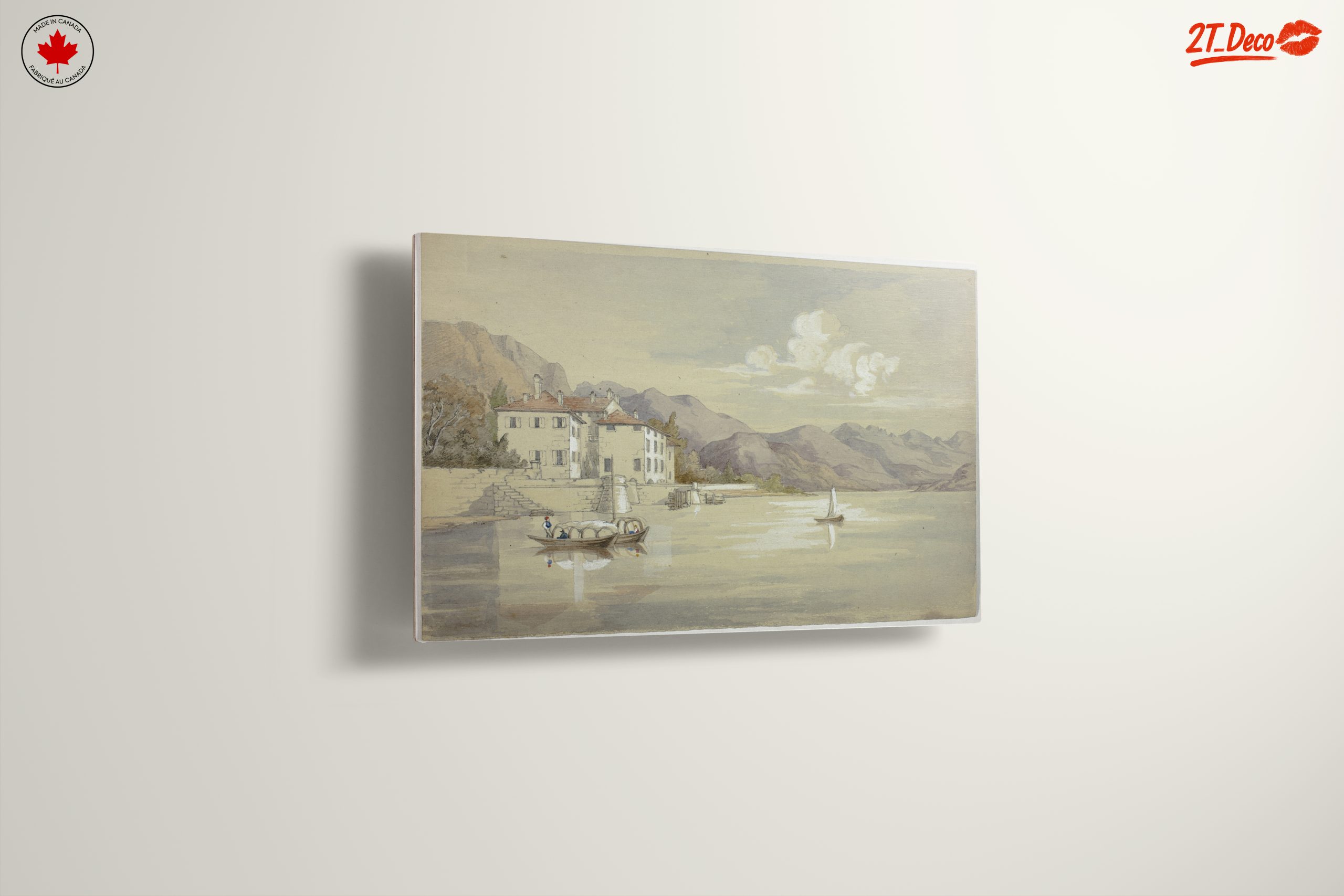 Serene Water Landscape with Mountains - Image 13