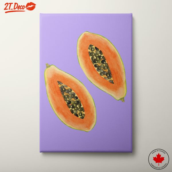 Abstract Papaya Slice Art