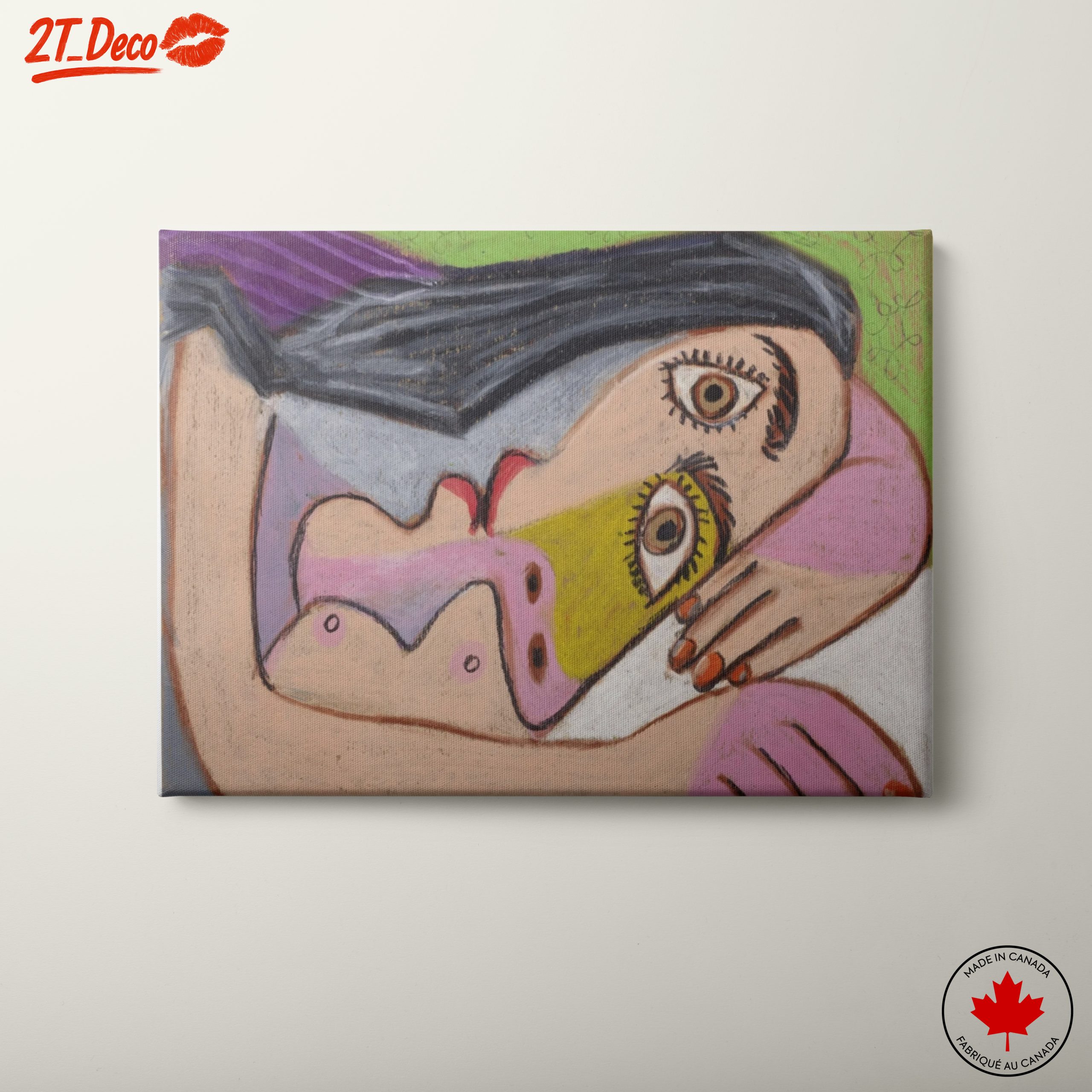 Stylized Abstract Figure Art with Bold Colors
