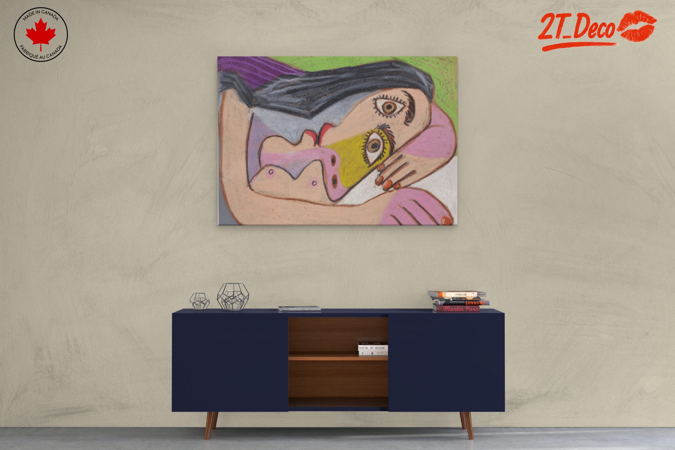 Stylized Abstract Figure Art with Bold Colors - Image 3