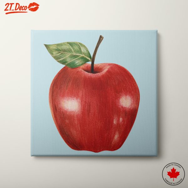 Stylized Red Apple Artwork