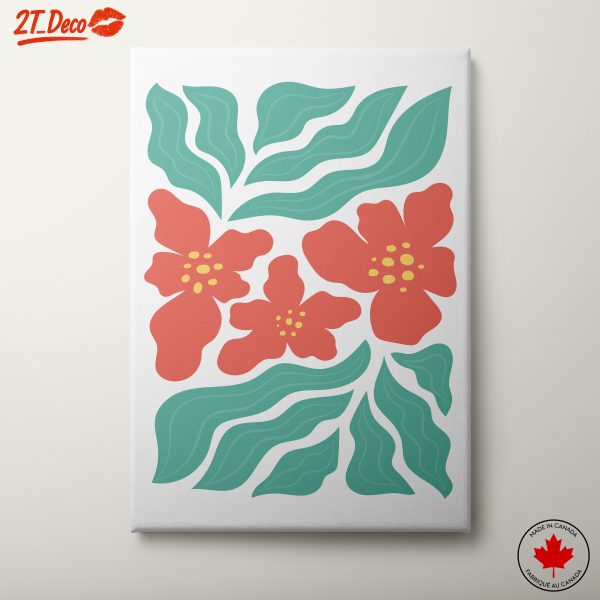 Vibrant Floral Arrangement with Leaves