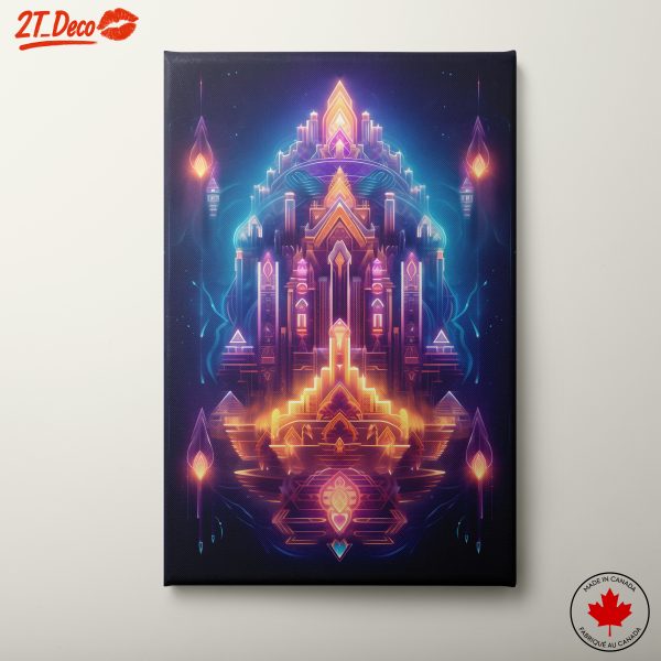 Futuristic Geometric Castle Artwork