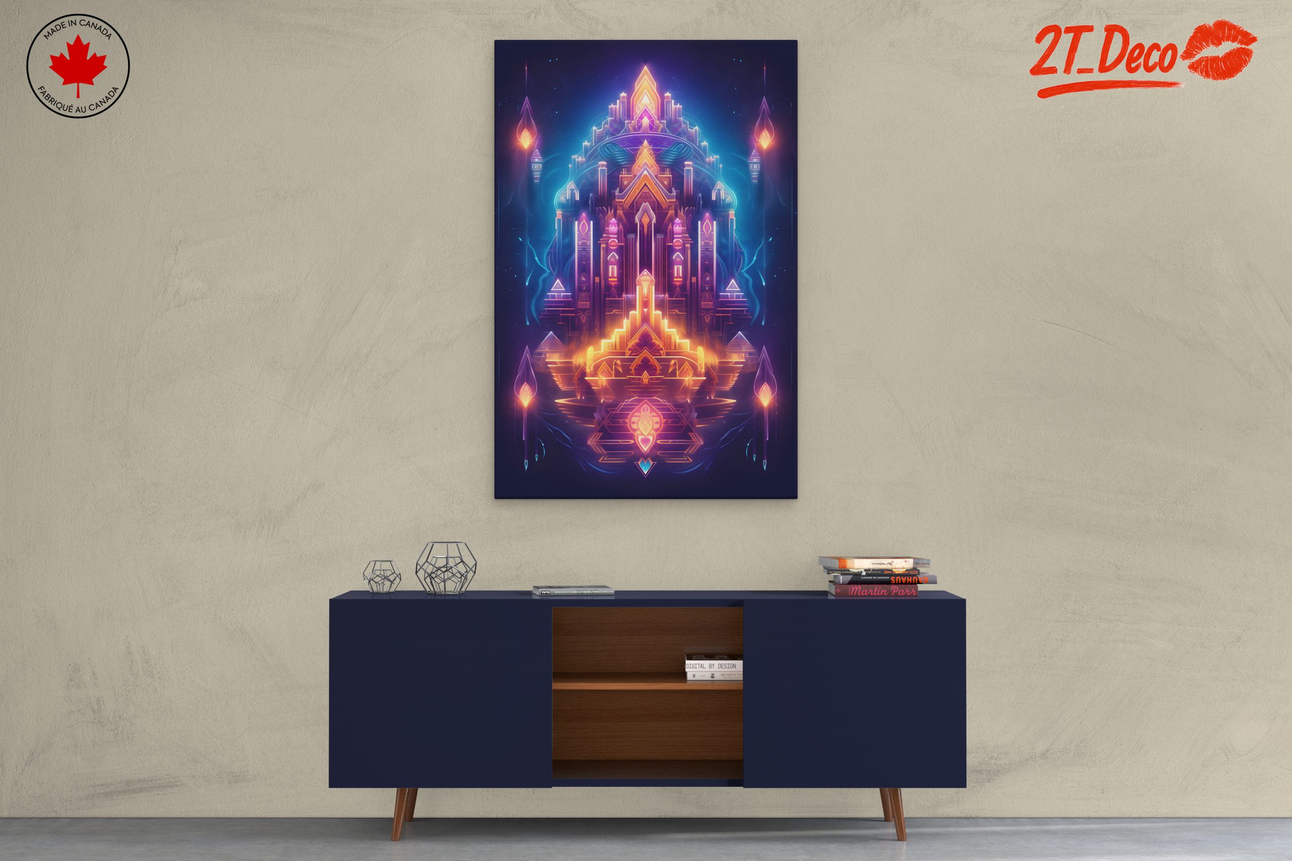 Futuristic Geometric Castle Artwork - Image 3