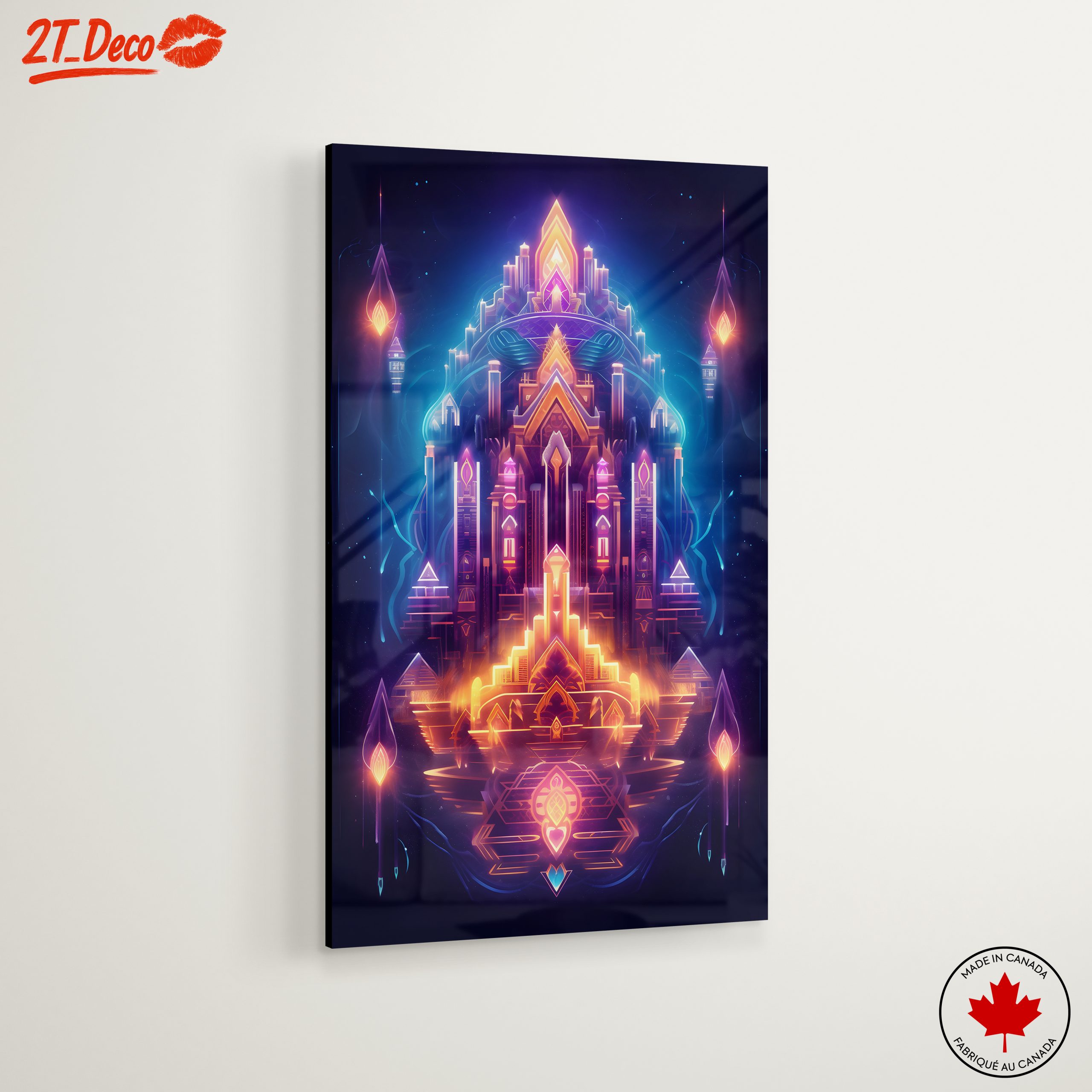 Futuristic Geometric Castle Artwork - Image 6