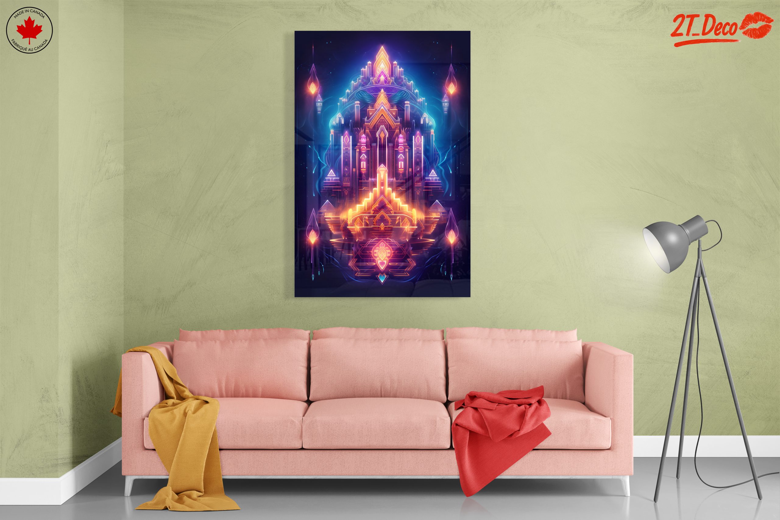 Futuristic Geometric Castle Artwork - Image 7