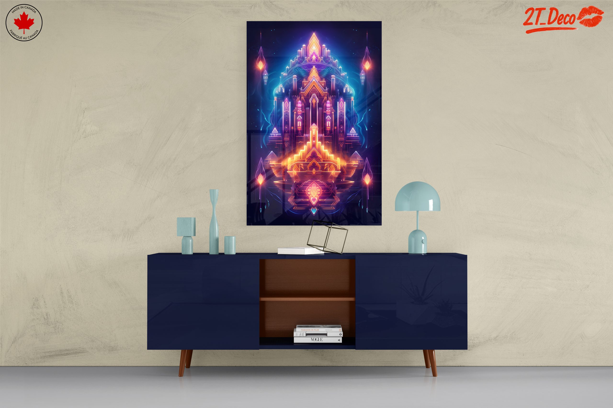 Futuristic Geometric Castle Artwork - Image 8