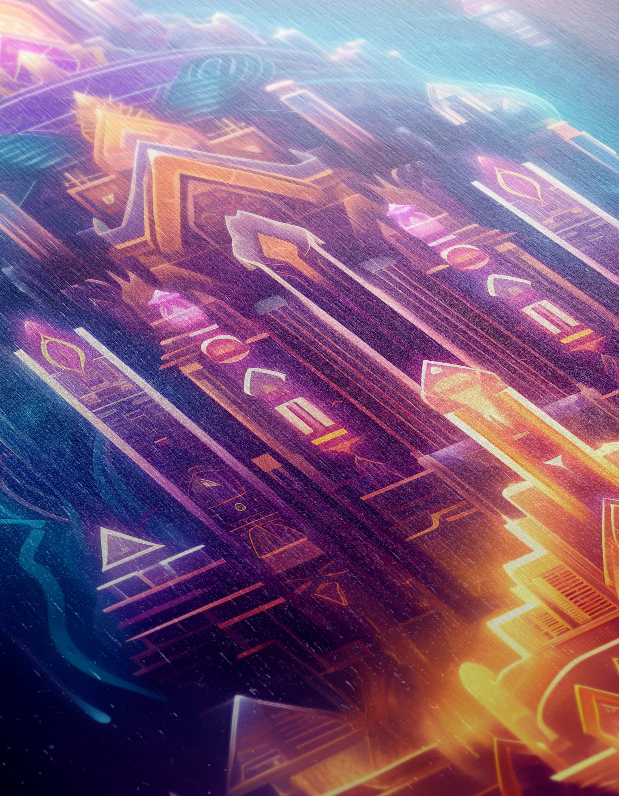 Futuristic Geometric Castle Artwork - Image 12