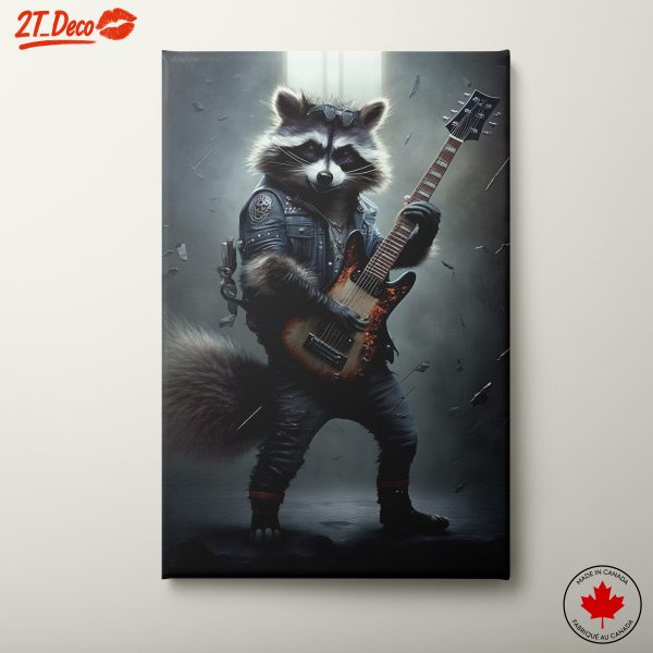 Raccoon Rockstar Character Art