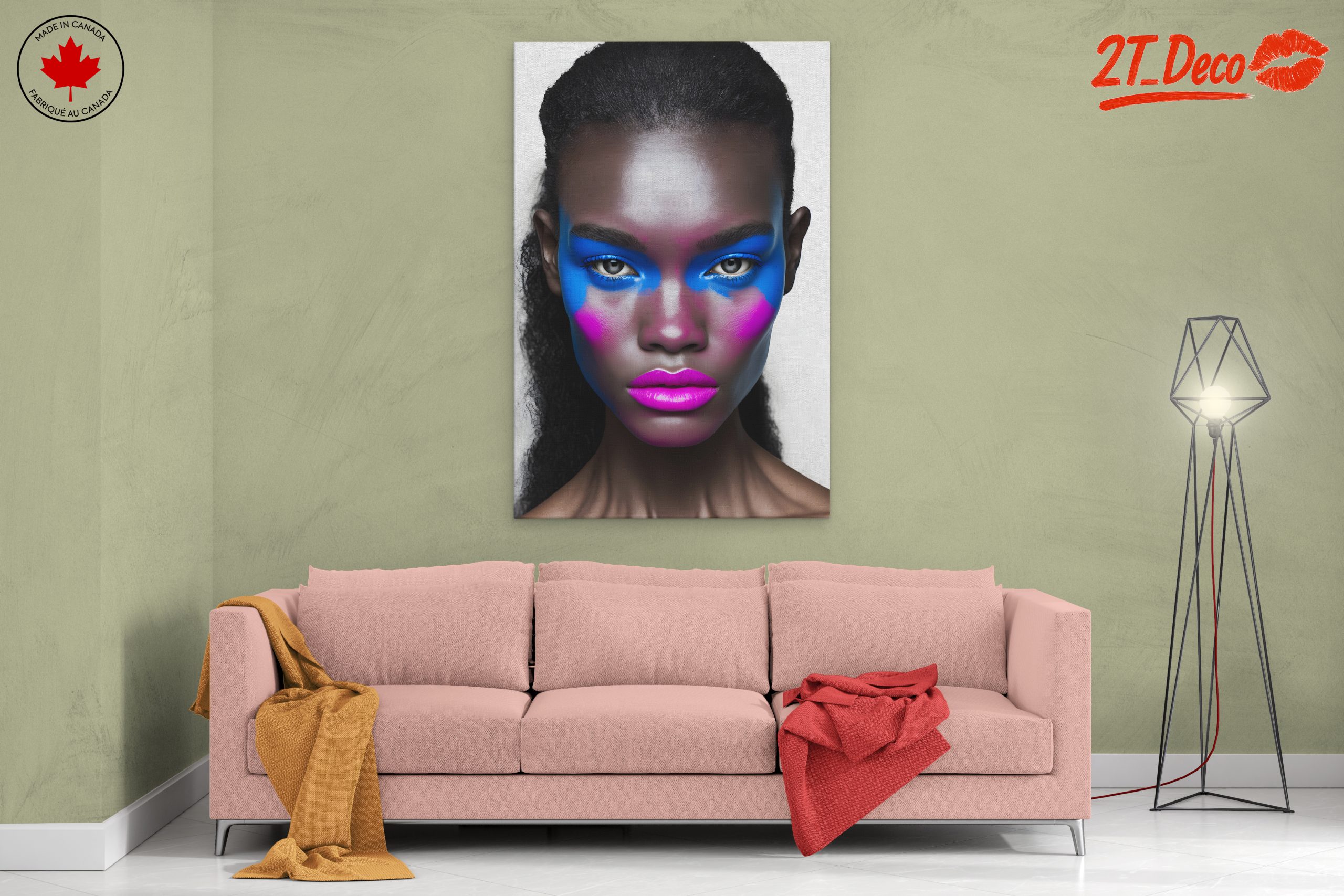 Vibrant Contemporary Portrait with Bold Colors 4 - Image 2