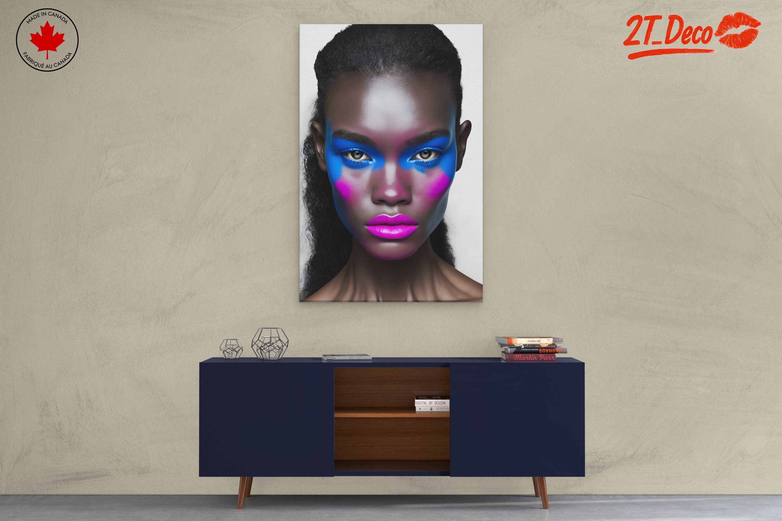 Vibrant Contemporary Portrait with Bold Colors 4 - Image 3