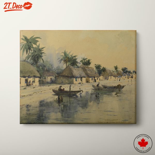 Serene Indian Village Landscape Art