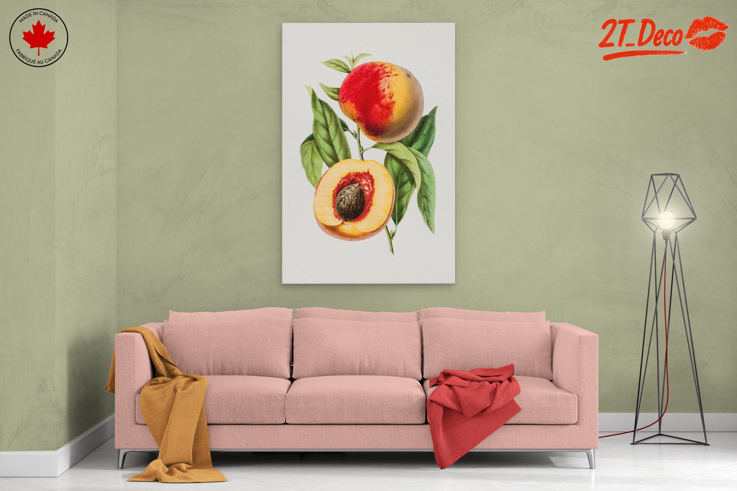 Realistic Botanical Illustration of Peaches - Image 2