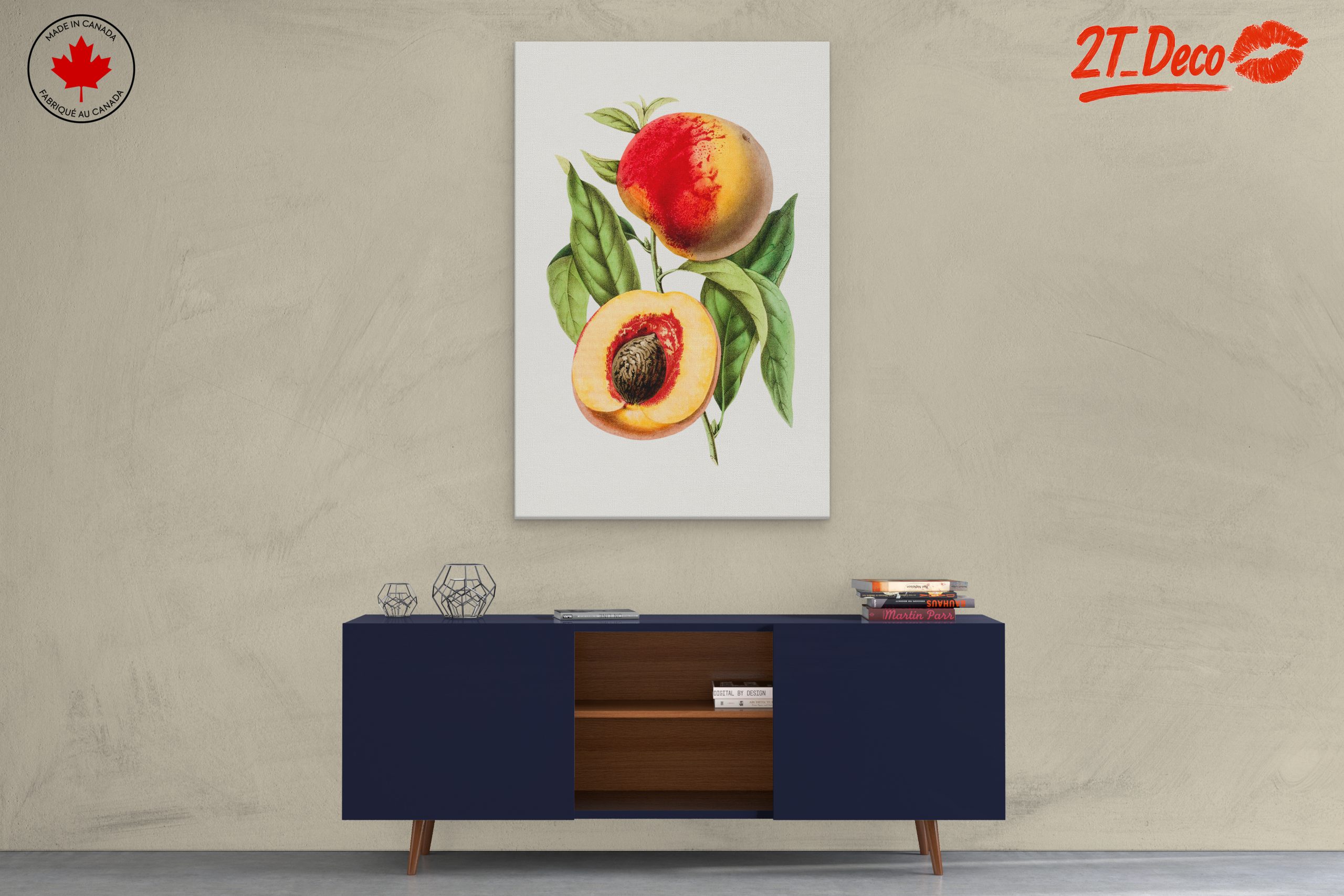 Realistic Botanical Illustration of Peaches - Image 3
