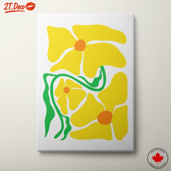 Bright Yellow Floral Design for Modern Spaces