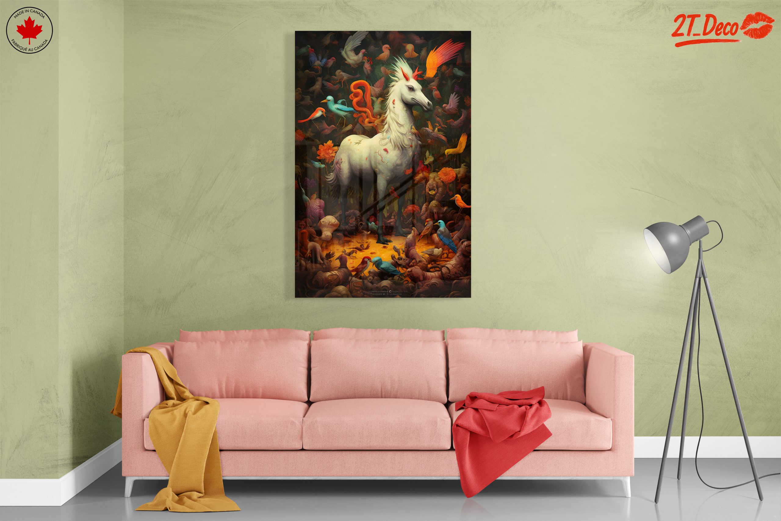 Majestic Unicorn Surrounded by Colorful Birds - Image 7