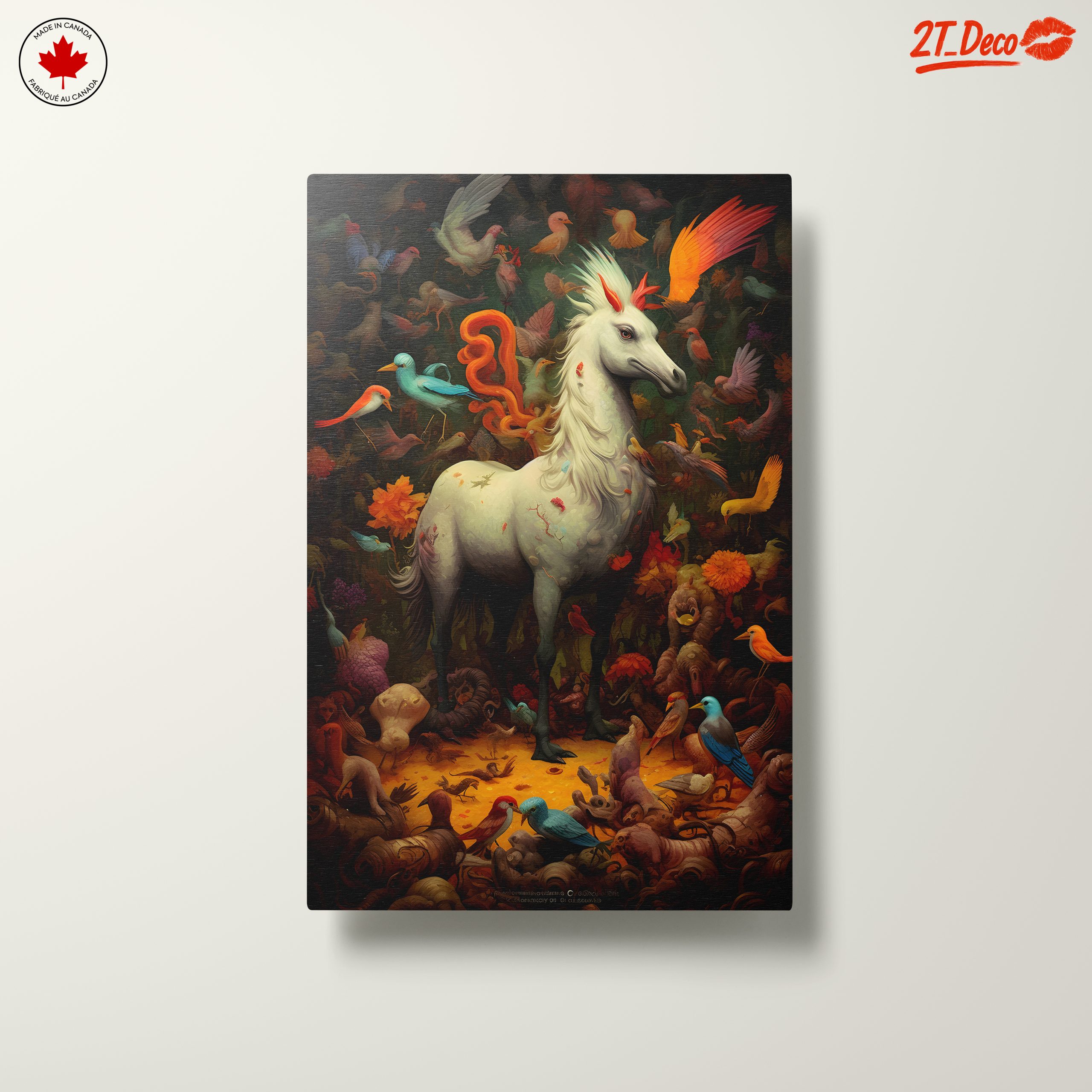 Majestic Unicorn Surrounded by Colorful Birds - Image 10