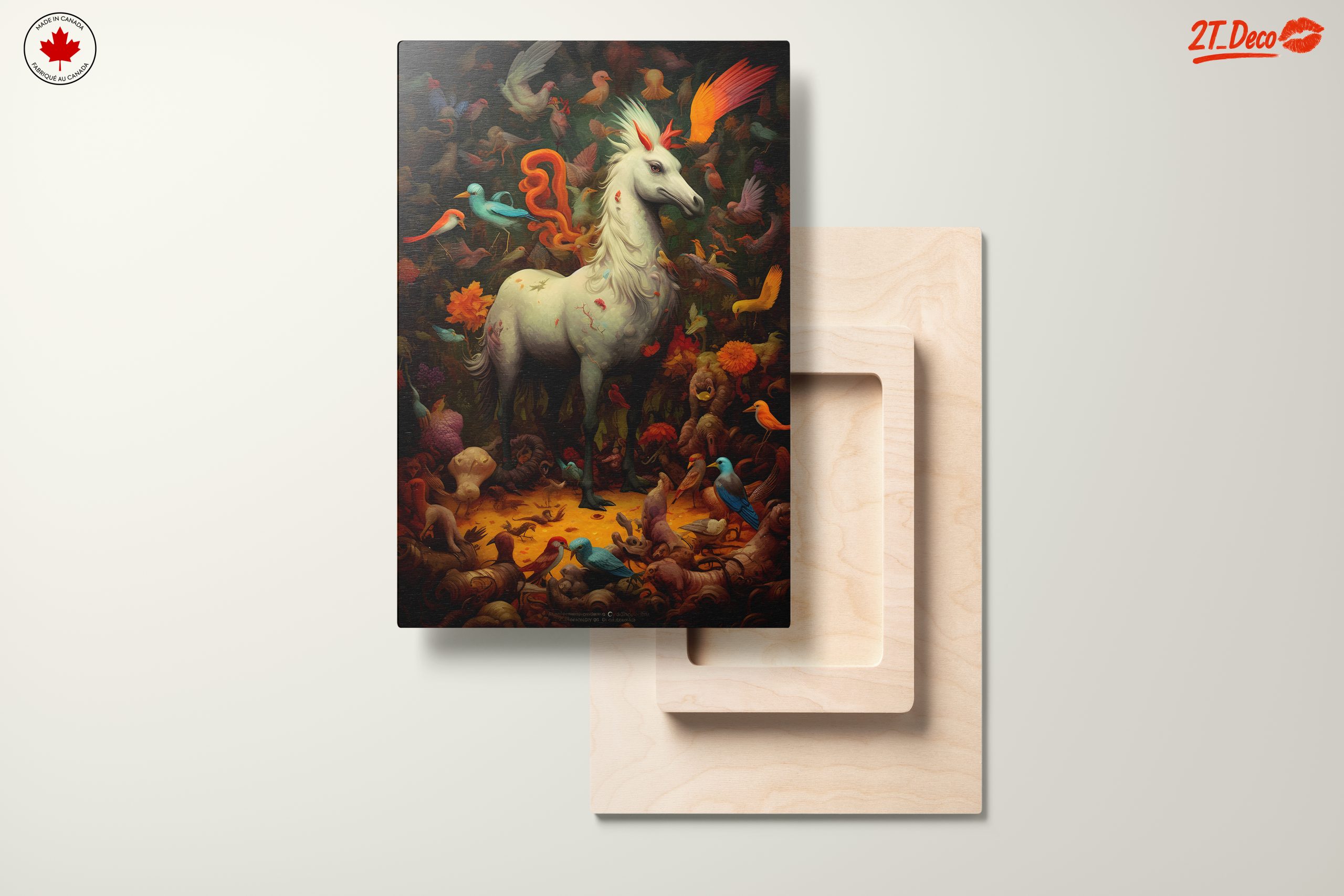 Majestic Unicorn Surrounded by Colorful Birds - Image 11