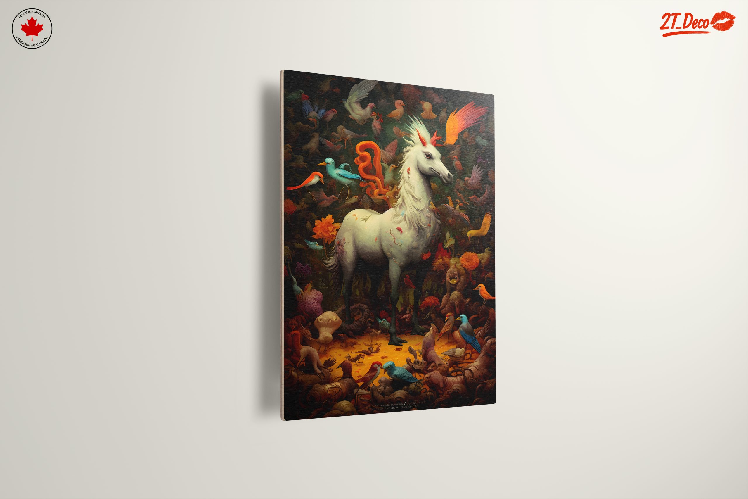 Majestic Unicorn Surrounded by Colorful Birds - Image 13
