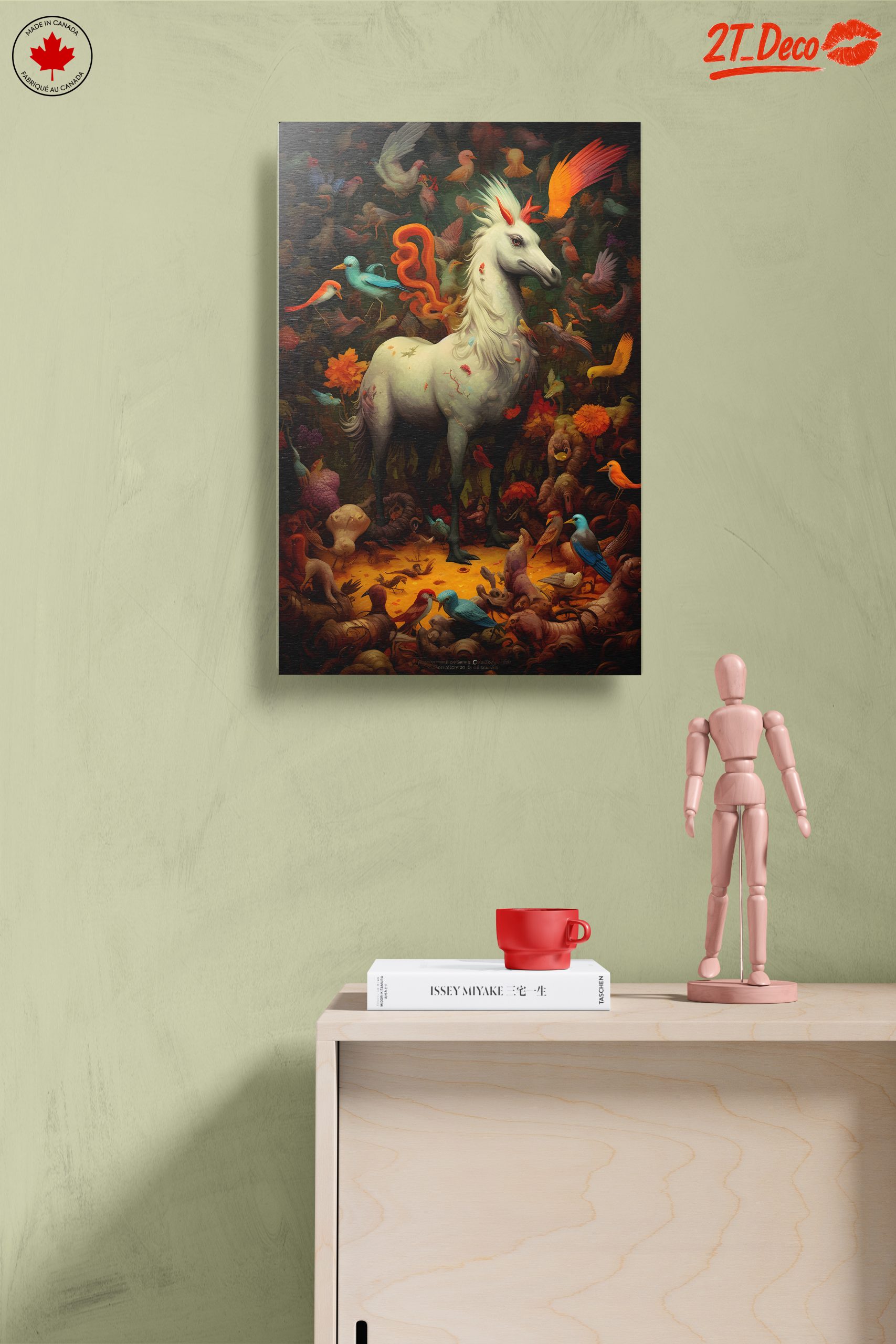 Majestic Unicorn Surrounded by Colorful Birds - Image 14