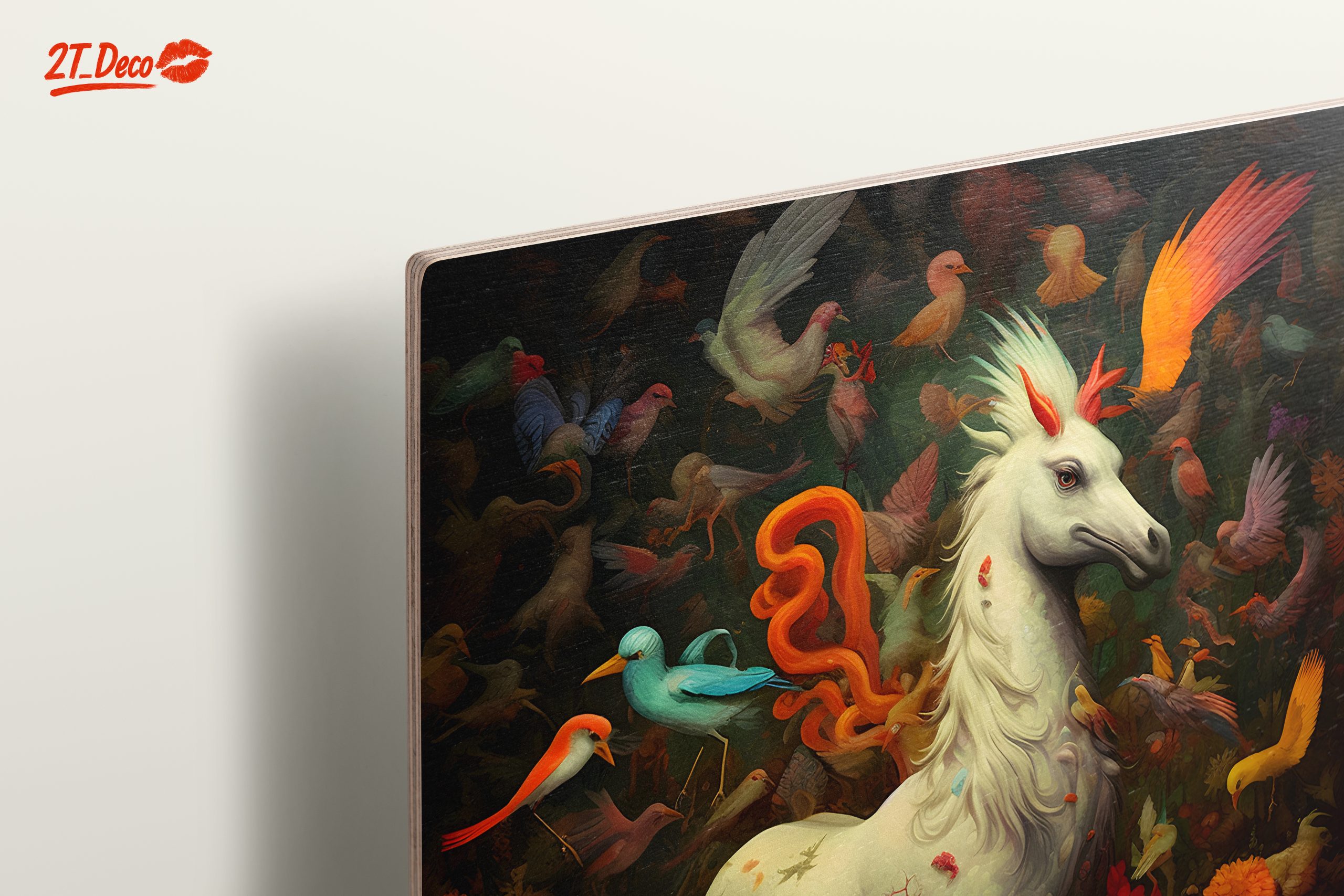 Majestic Unicorn Surrounded by Colorful Birds - Image 15
