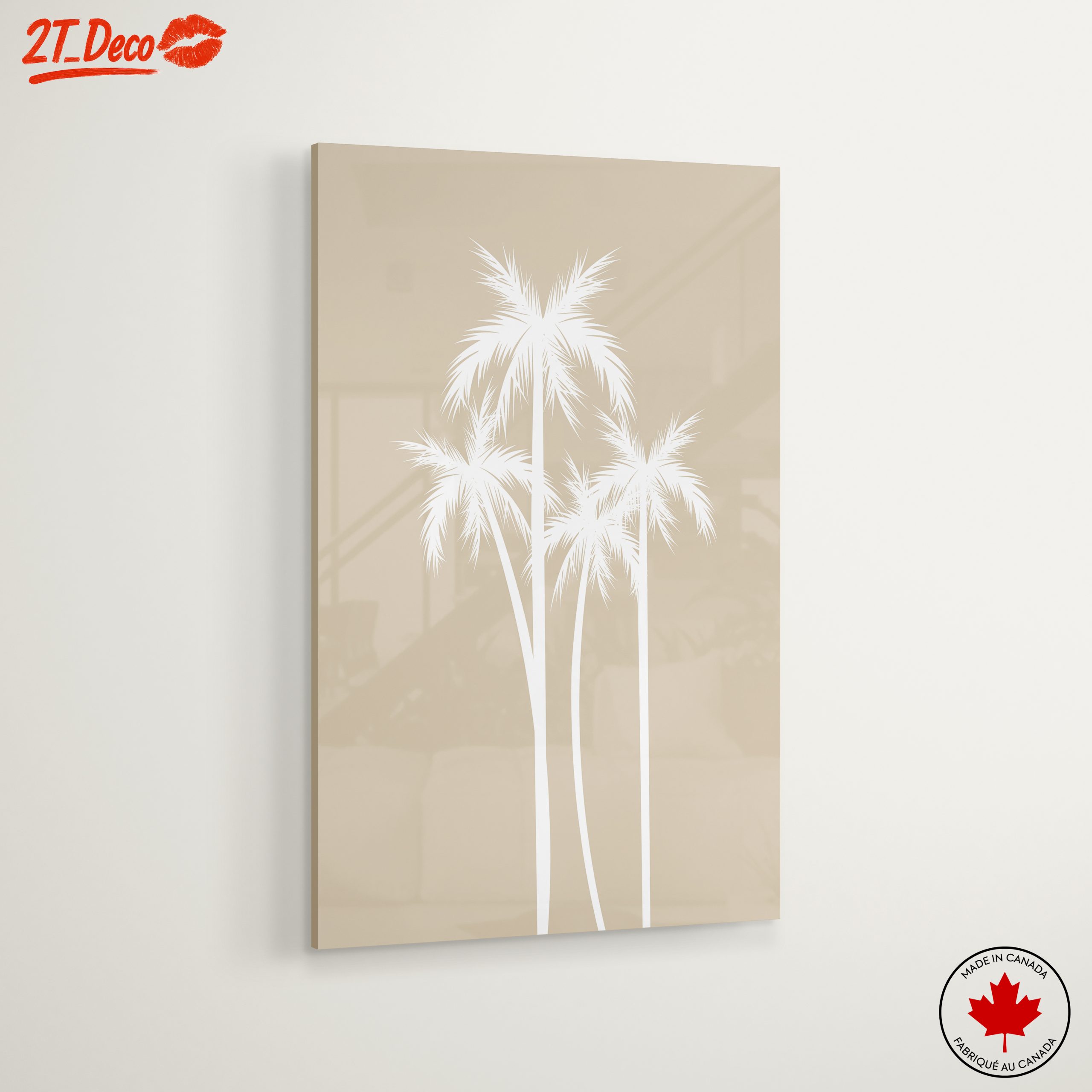 Stylized Palm Trees on Beige Background - Image 6