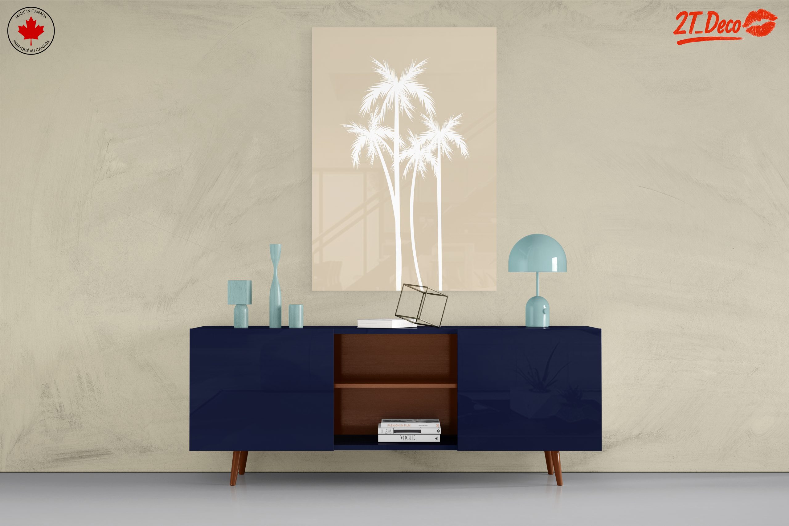 Stylized Palm Trees on Beige Background - Image 8