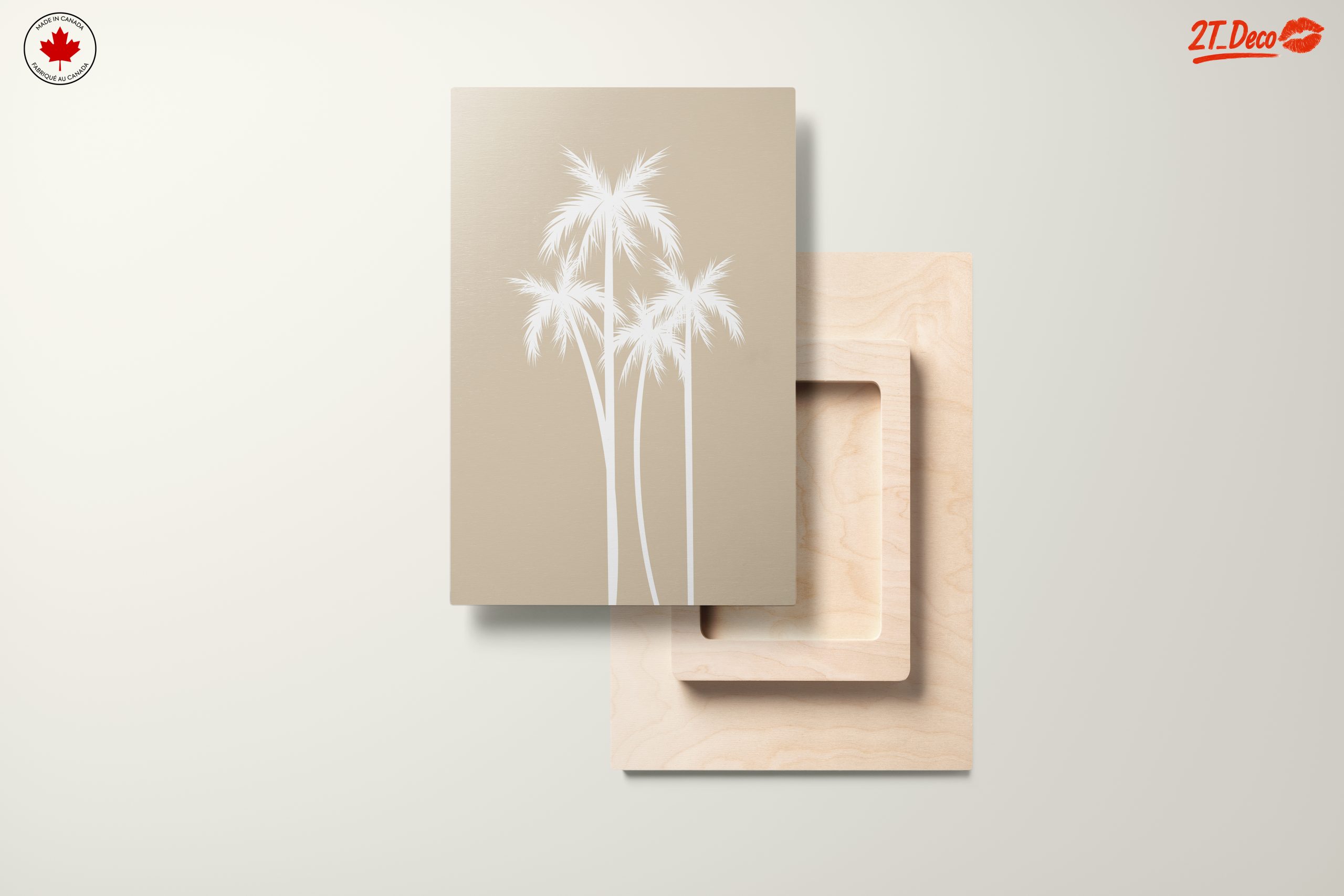 Stylized Palm Trees on Beige Background - Image 11