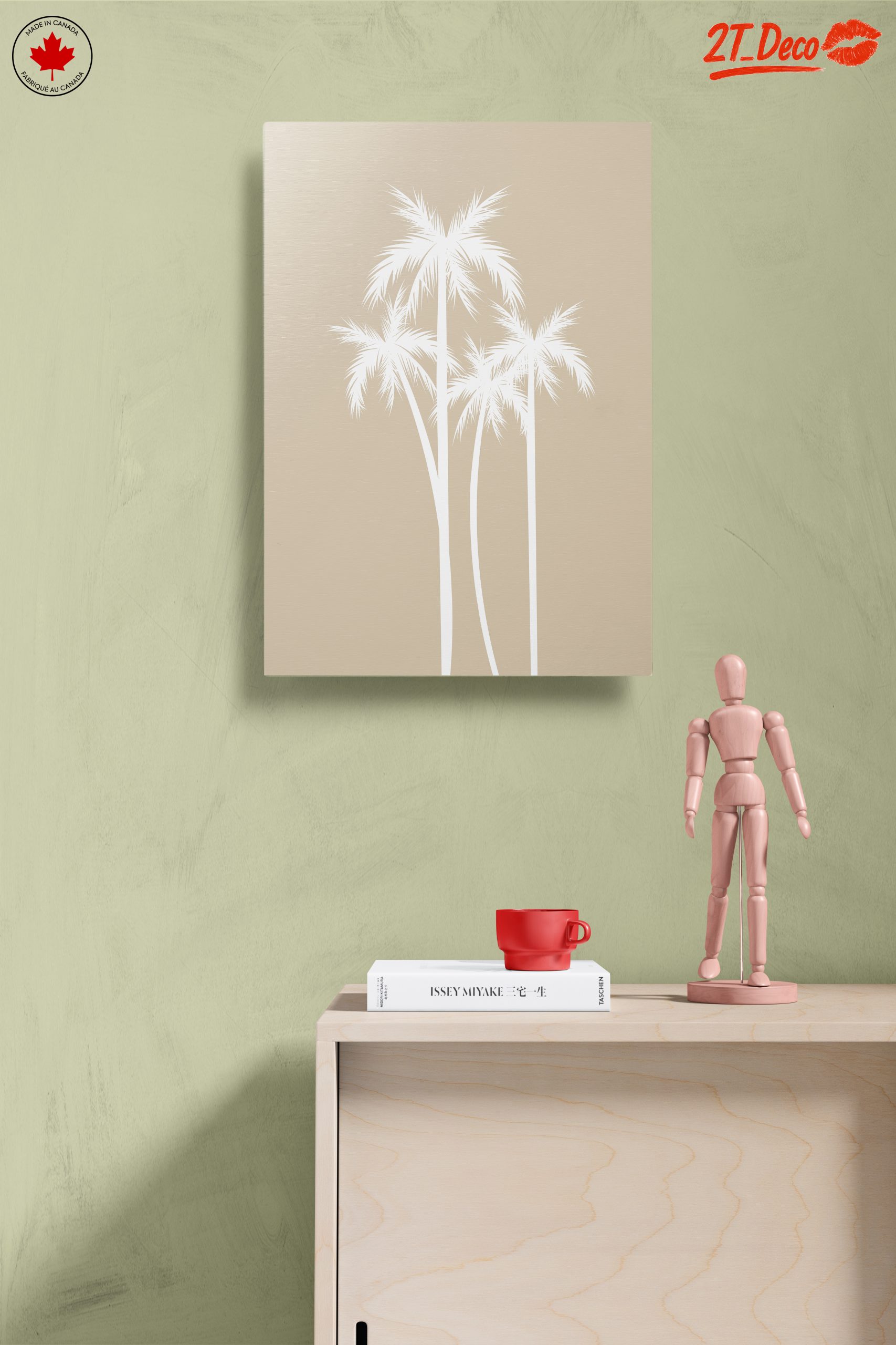 Stylized Palm Trees on Beige Background - Image 14